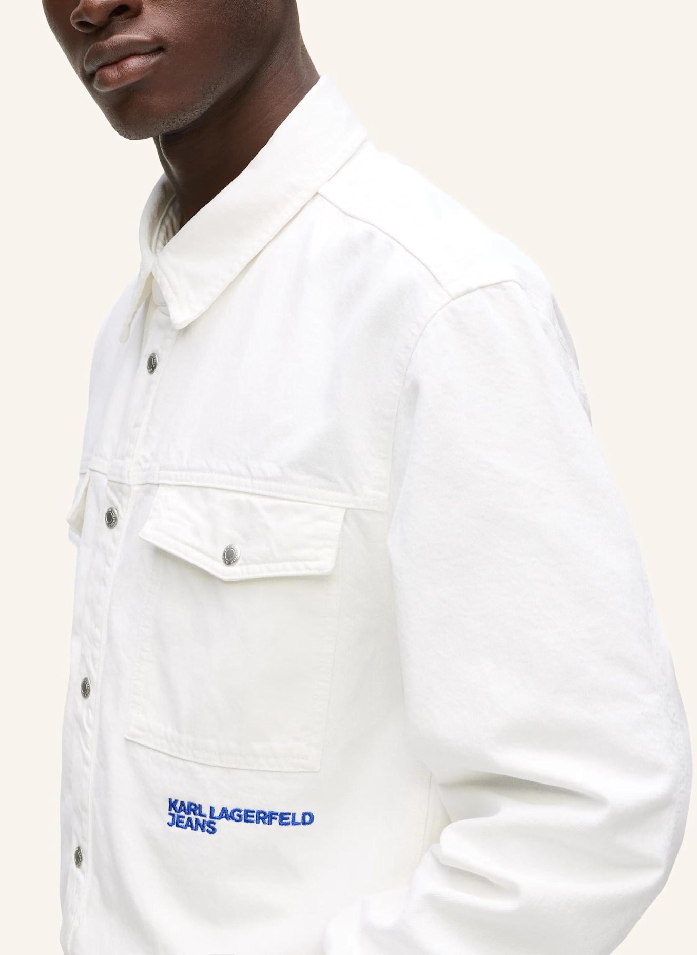 KARL LAGERFELD JEANS Hemd: WEISS