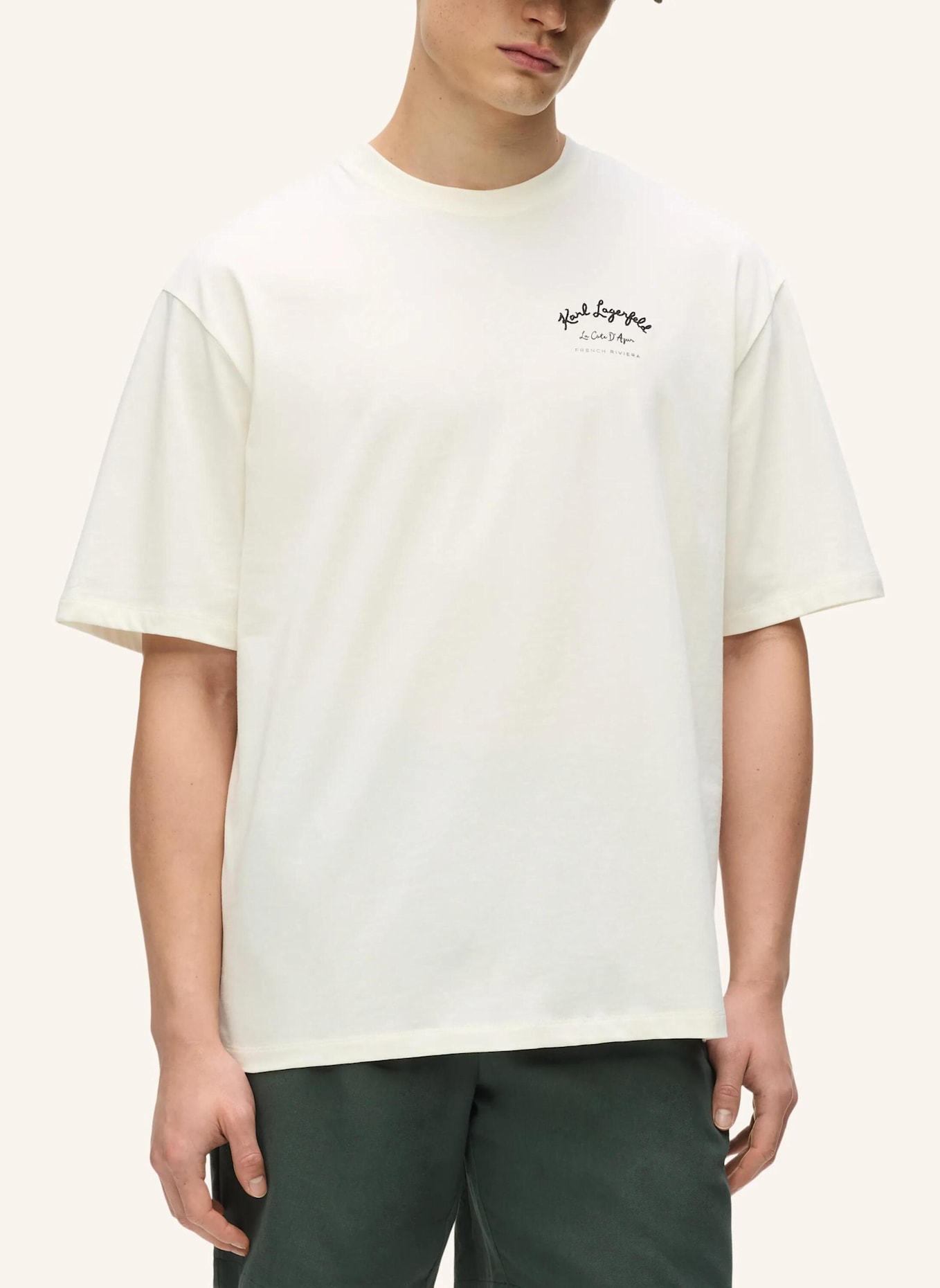 KARL LAGERFELD T-shirt: BEIGE