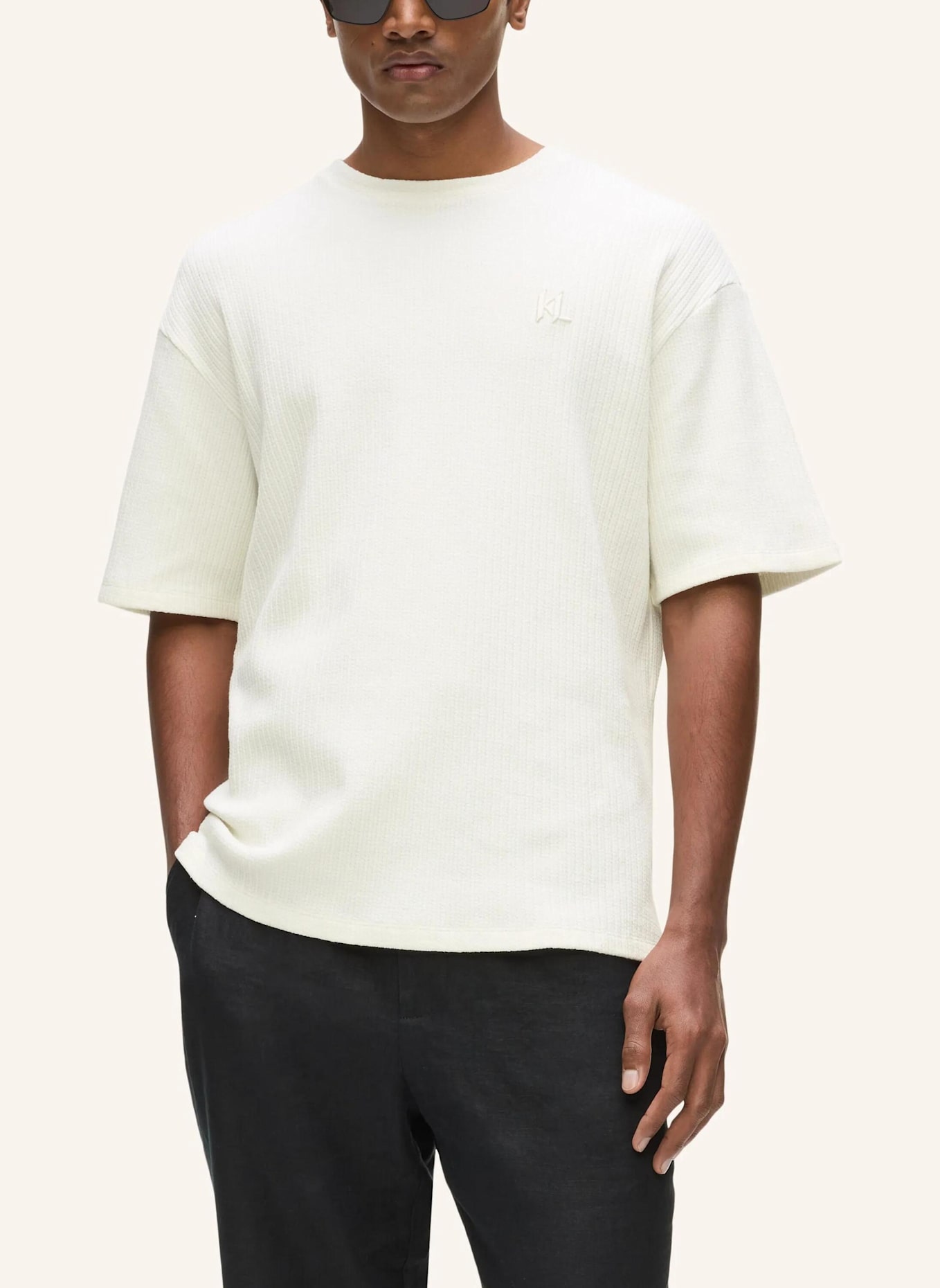 KARL LAGERFELD T-shirt: BEIGE