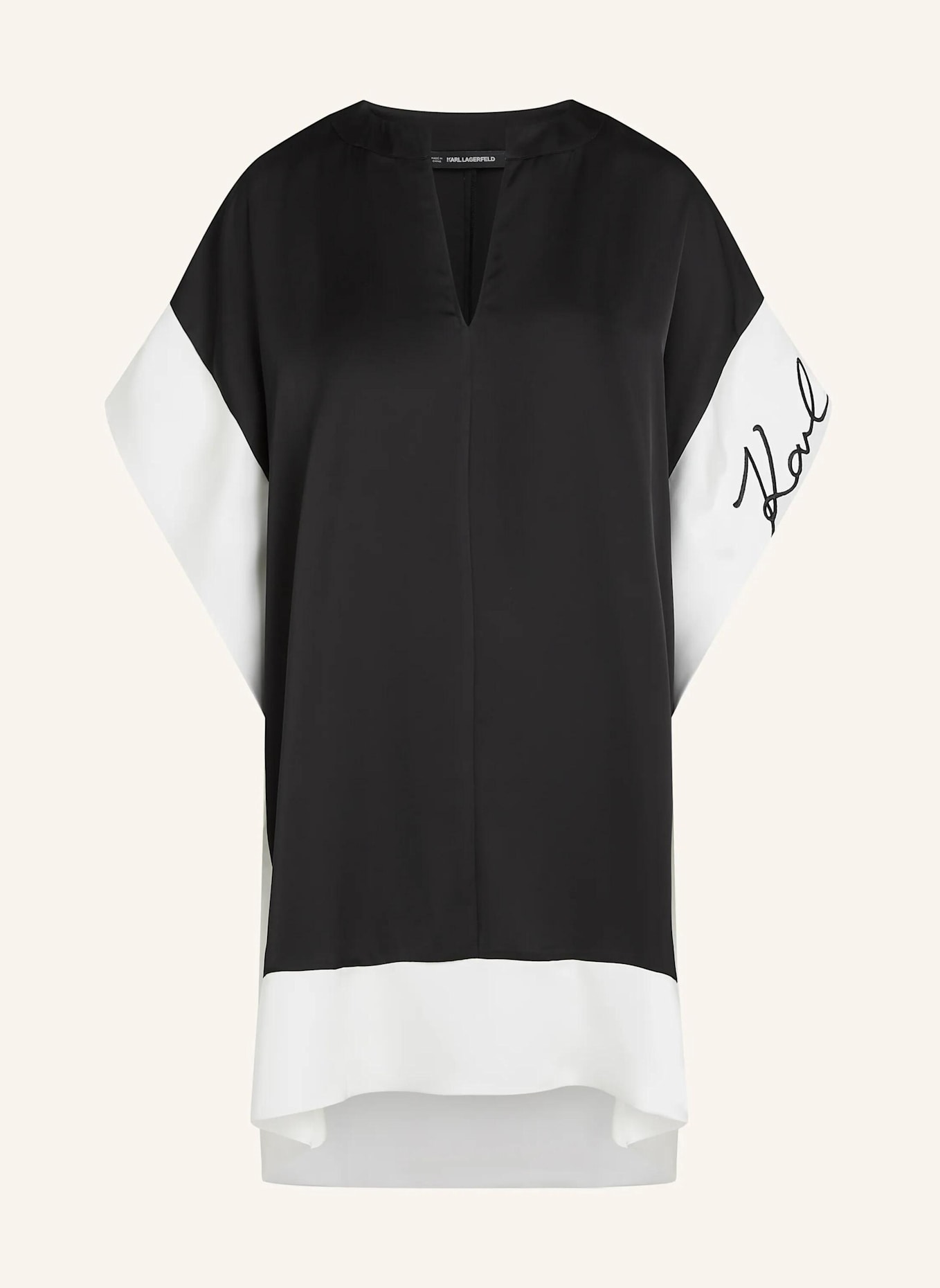 KARL LAGERFELD Kleid: WEISS/ SCHWARZ