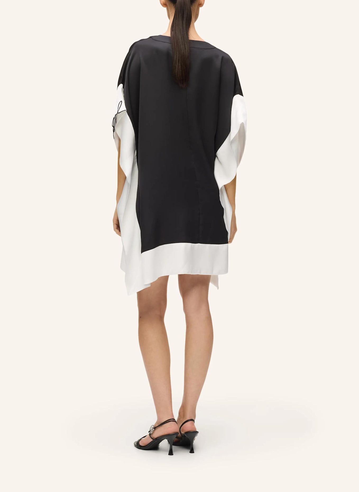 KARL LAGERFELD Kleid: WEISS/ SCHWARZ