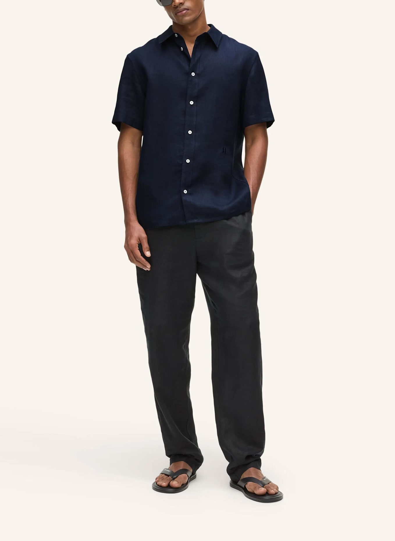 KARL LAGERFELD Hemd: DUNKELBLAU