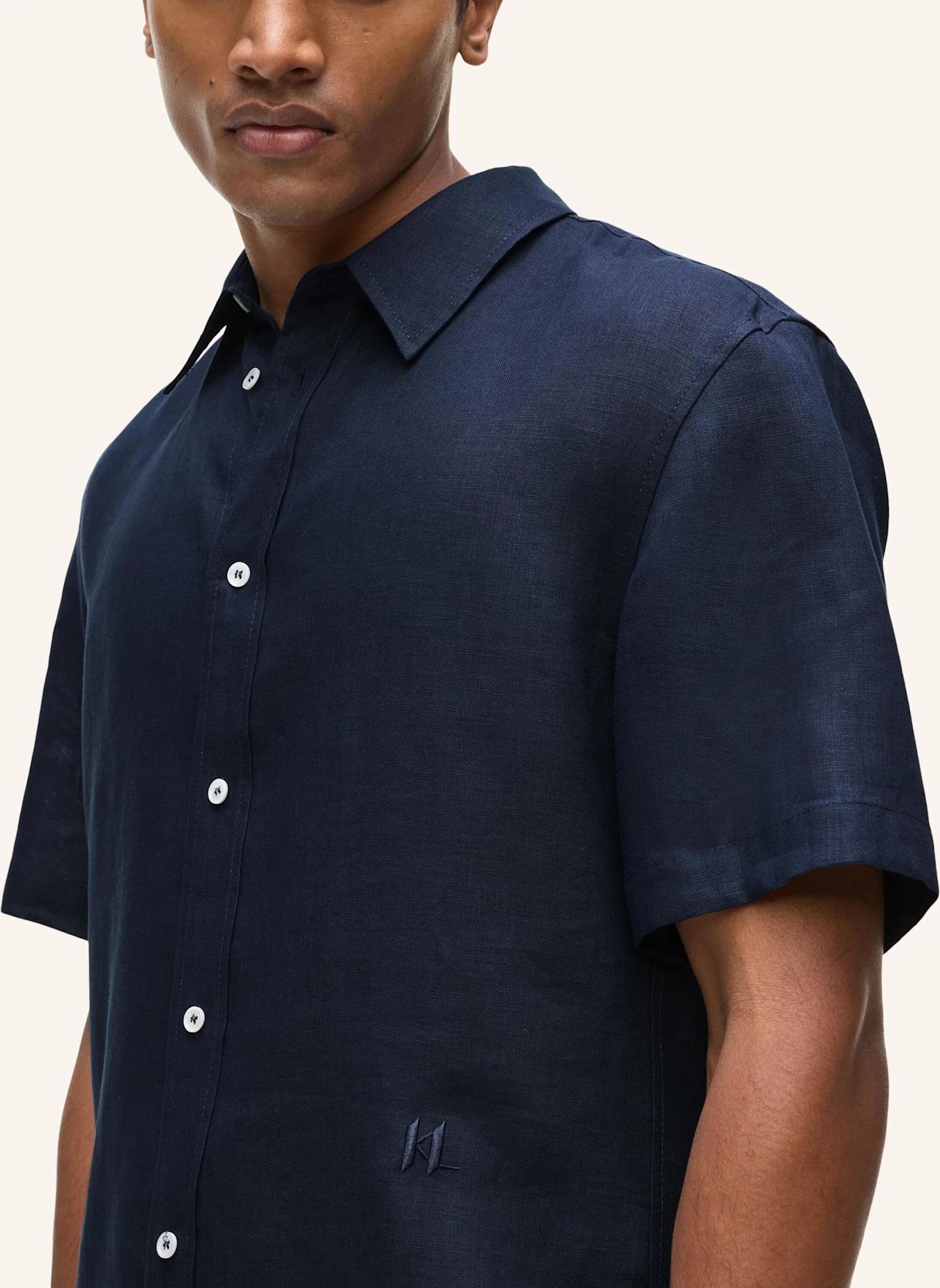 KARL LAGERFELD Hemd: DUNKELBLAU