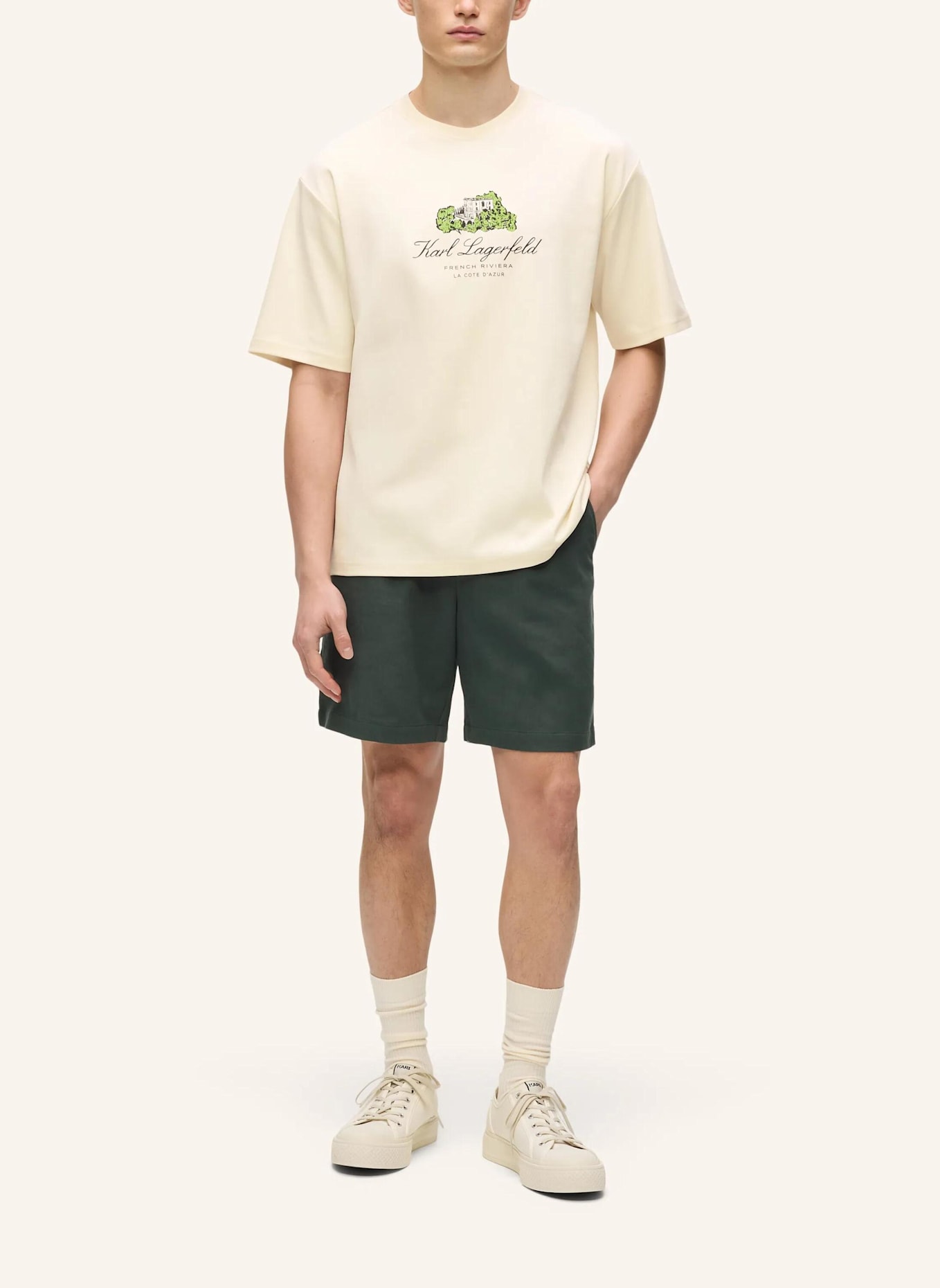 KARL LAGERFELD T-shirt: BEIGE