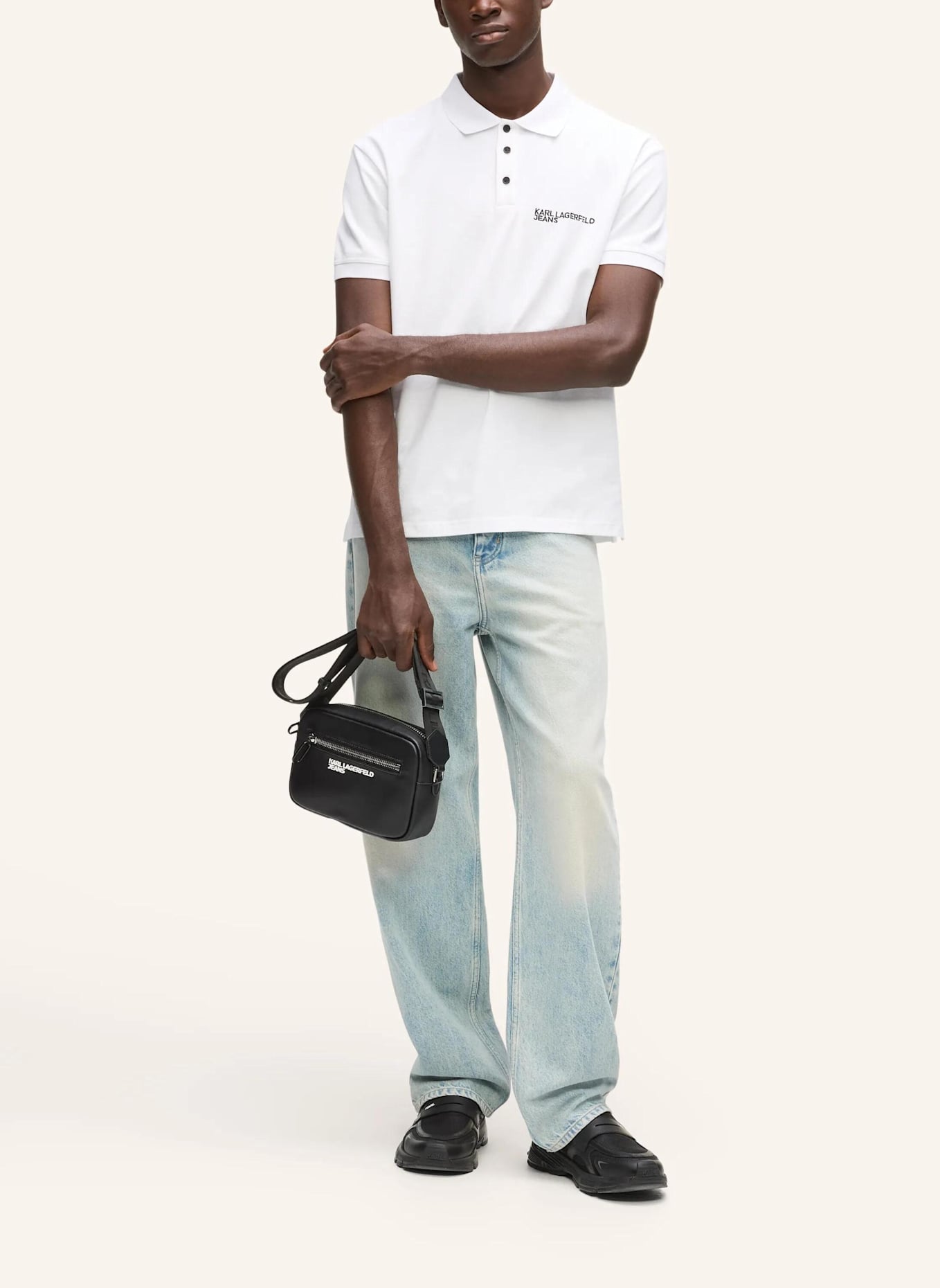 KARL LAGERFELD JEANS Poloshirt: WEISS