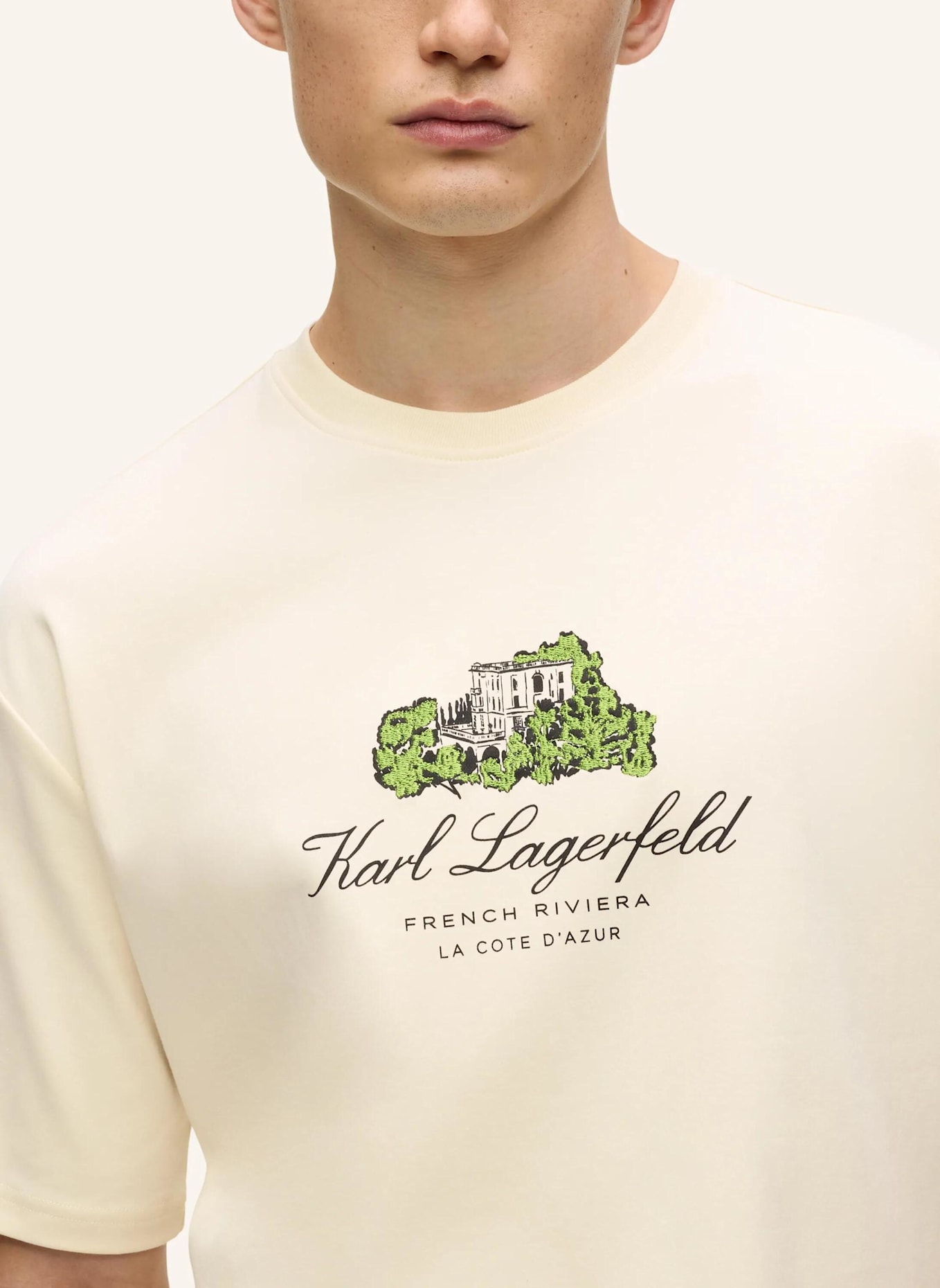 KARL LAGERFELD T-shirt: BEIGE