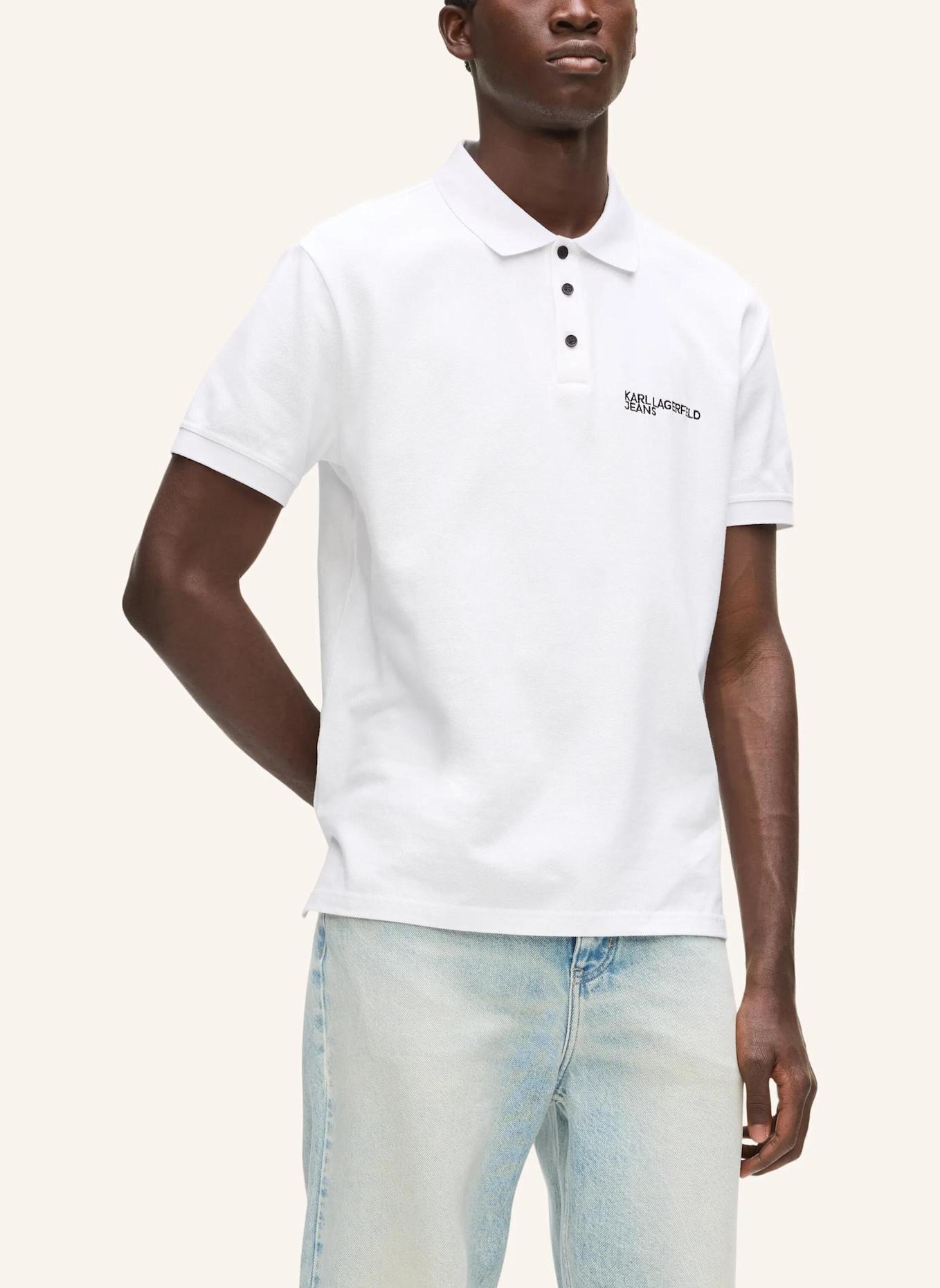 KARL LAGERFELD JEANS Poloshirt: WEISS
