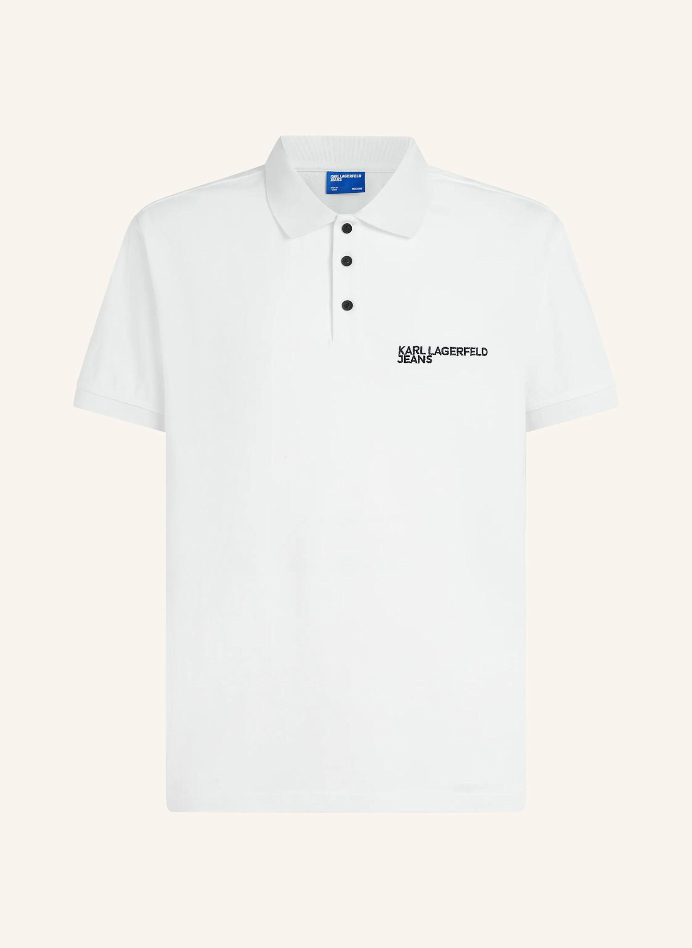 KARL LAGERFELD JEANS Poloshirt: WEISS