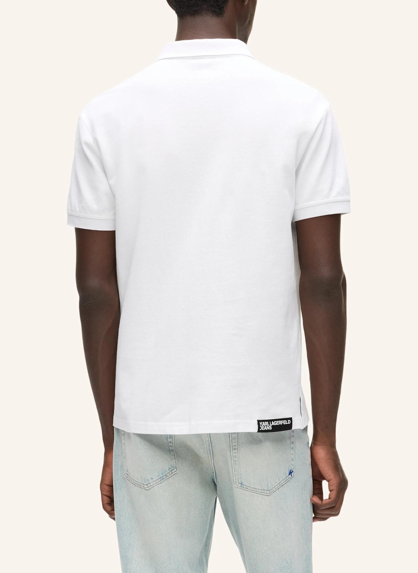 KARL LAGERFELD JEANS Poloshirt: WEISS