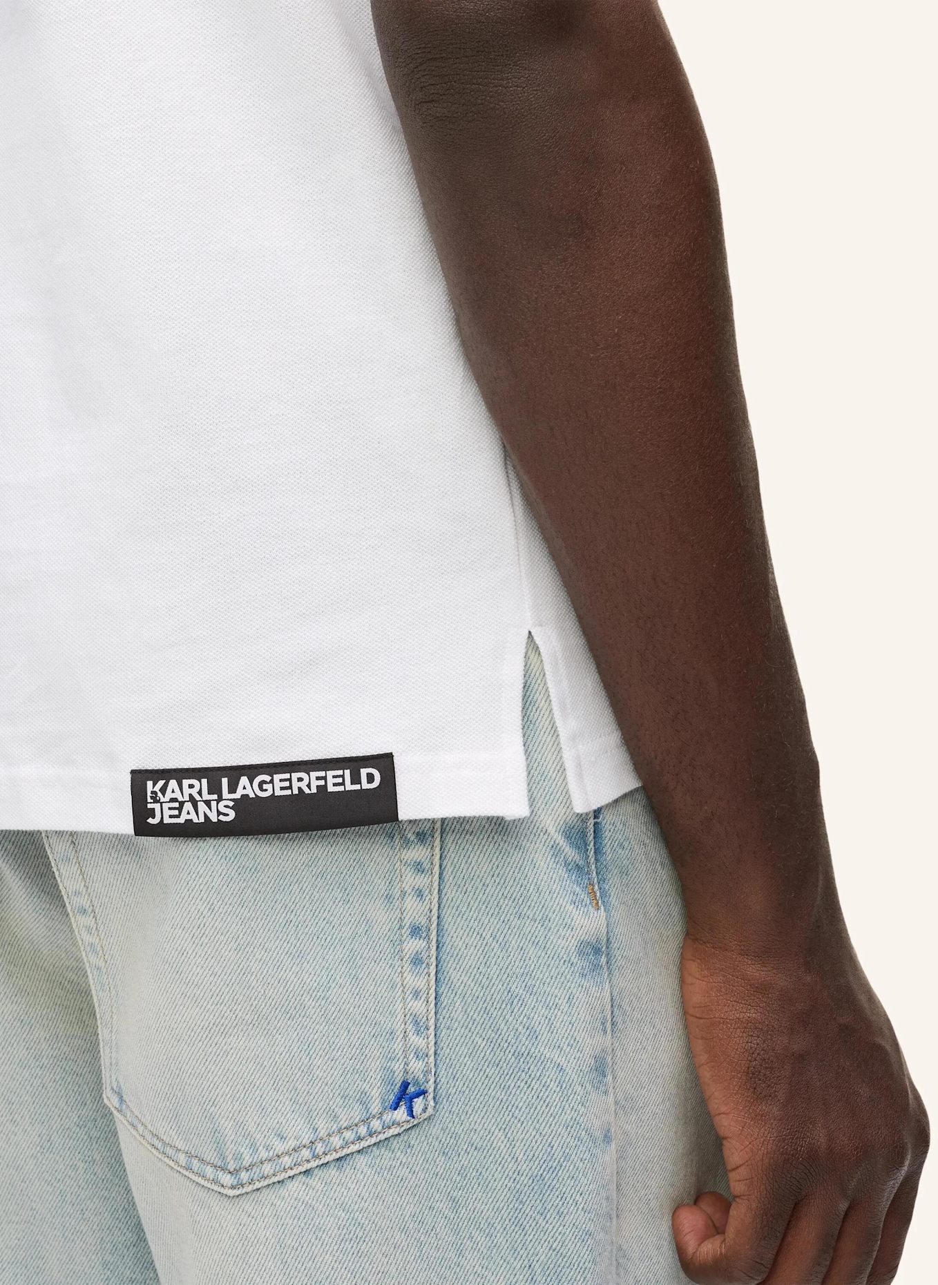 KARL LAGERFELD JEANS Poloshirt: WEISS
