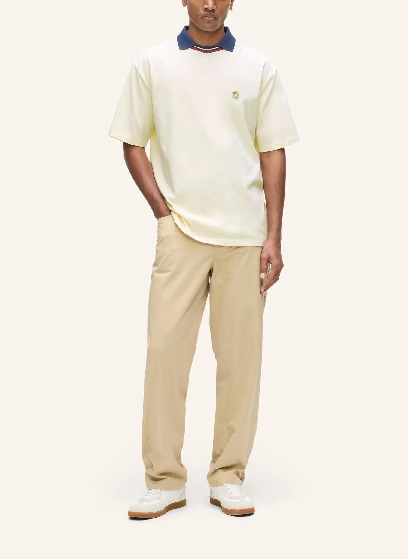 KARL LAGERFELD Poloshirt: BEIGE