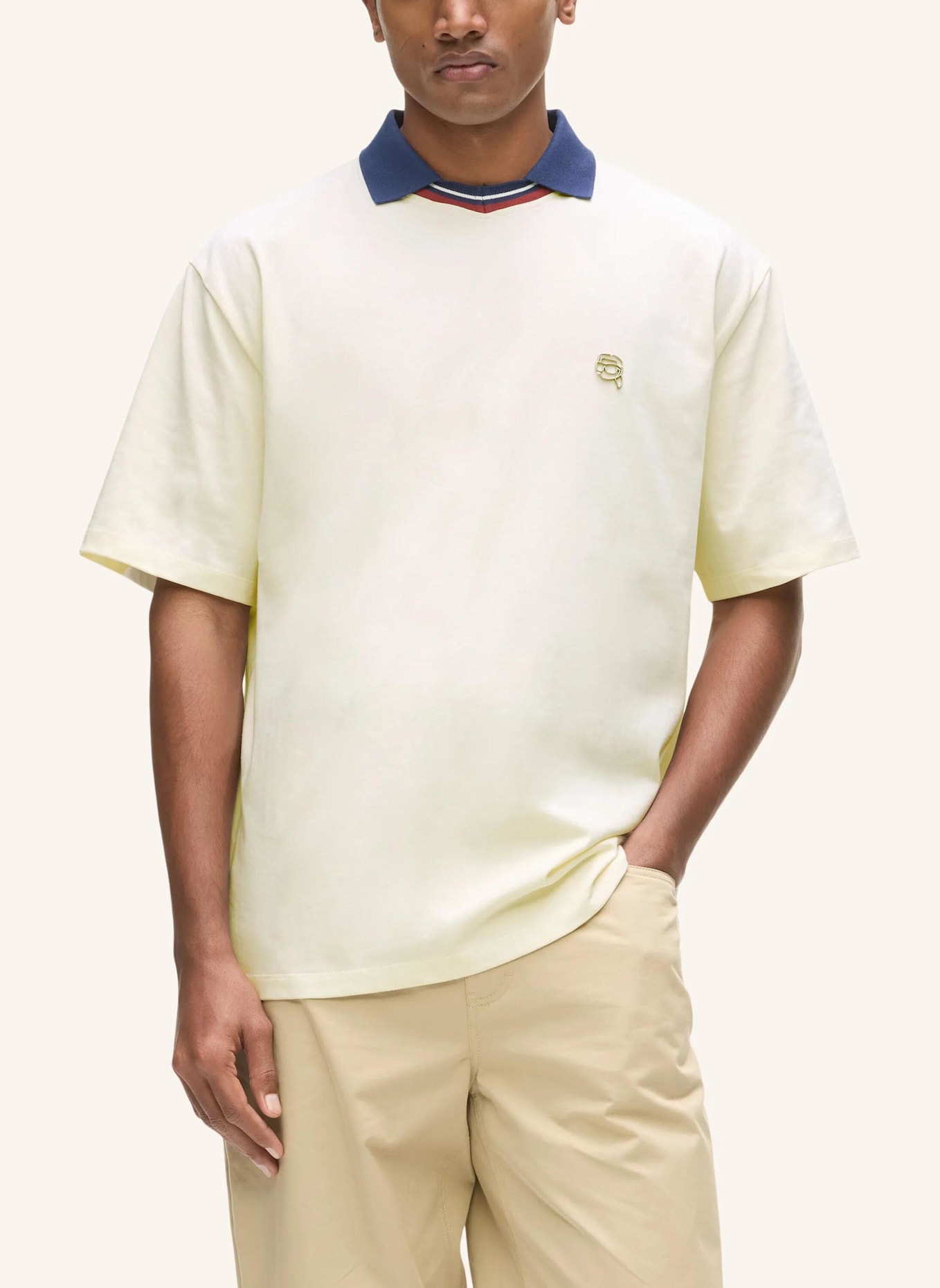 KARL LAGERFELD Poloshirt: BEIGE
