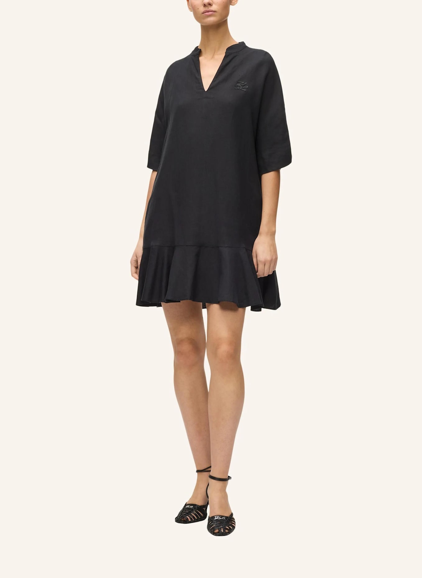 KARL LAGERFELD Kleid: SCHWARZ