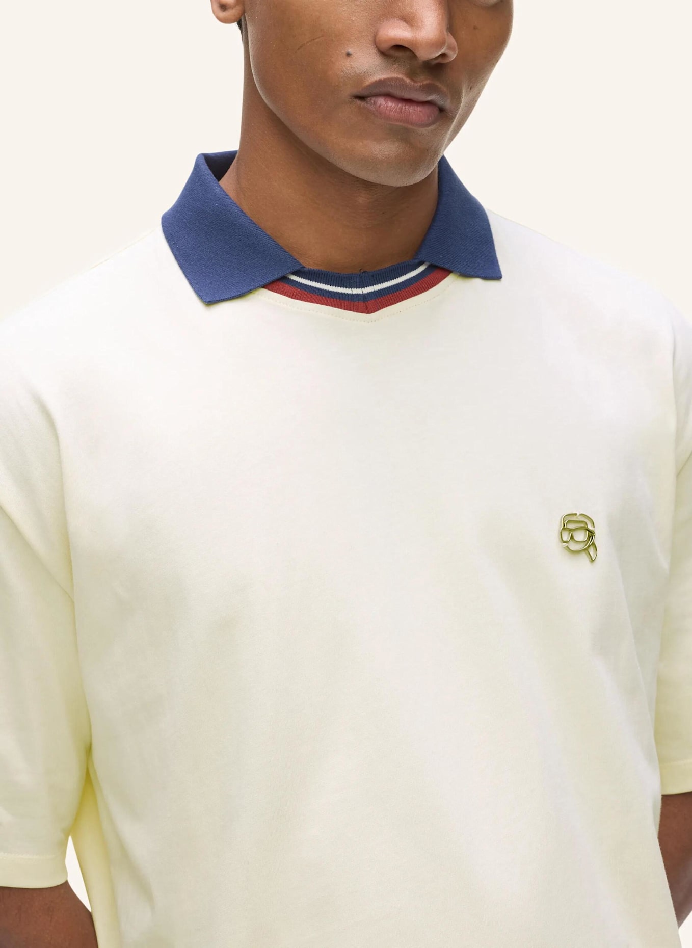 KARL LAGERFELD Poloshirt: BEIGE