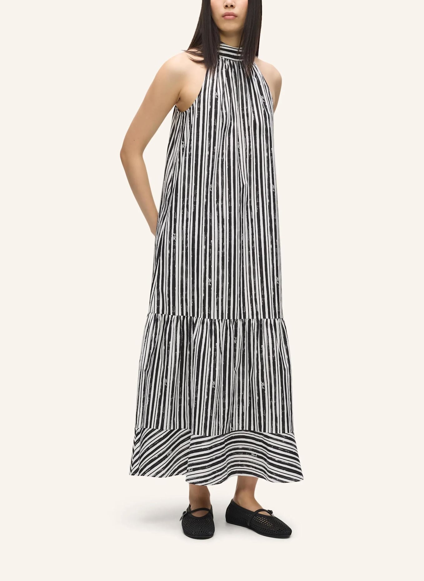 KARL LAGERFELD Kleid: WEISS/ SCHWARZ