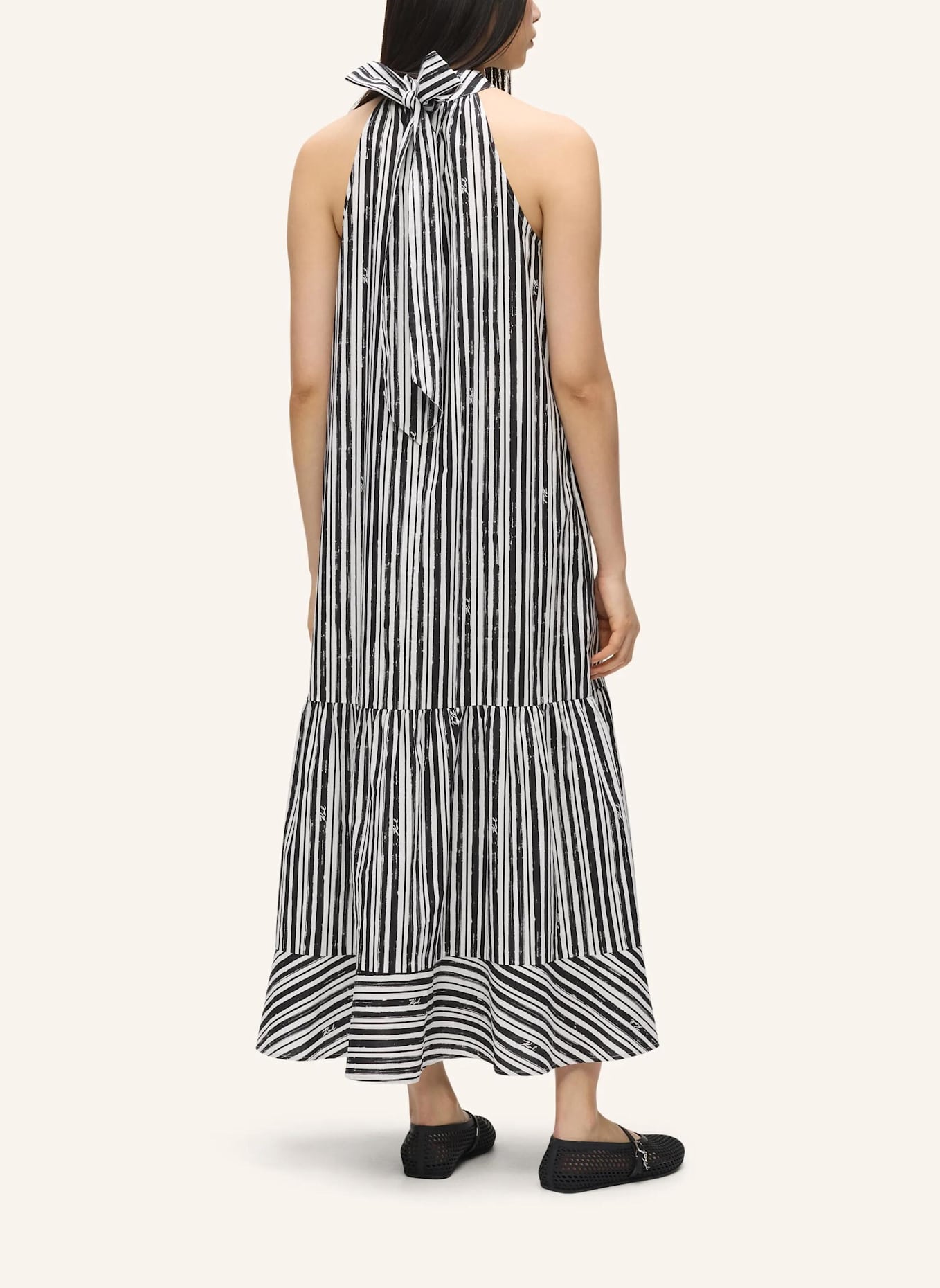 KARL LAGERFELD Kleid: WEISS/ SCHWARZ