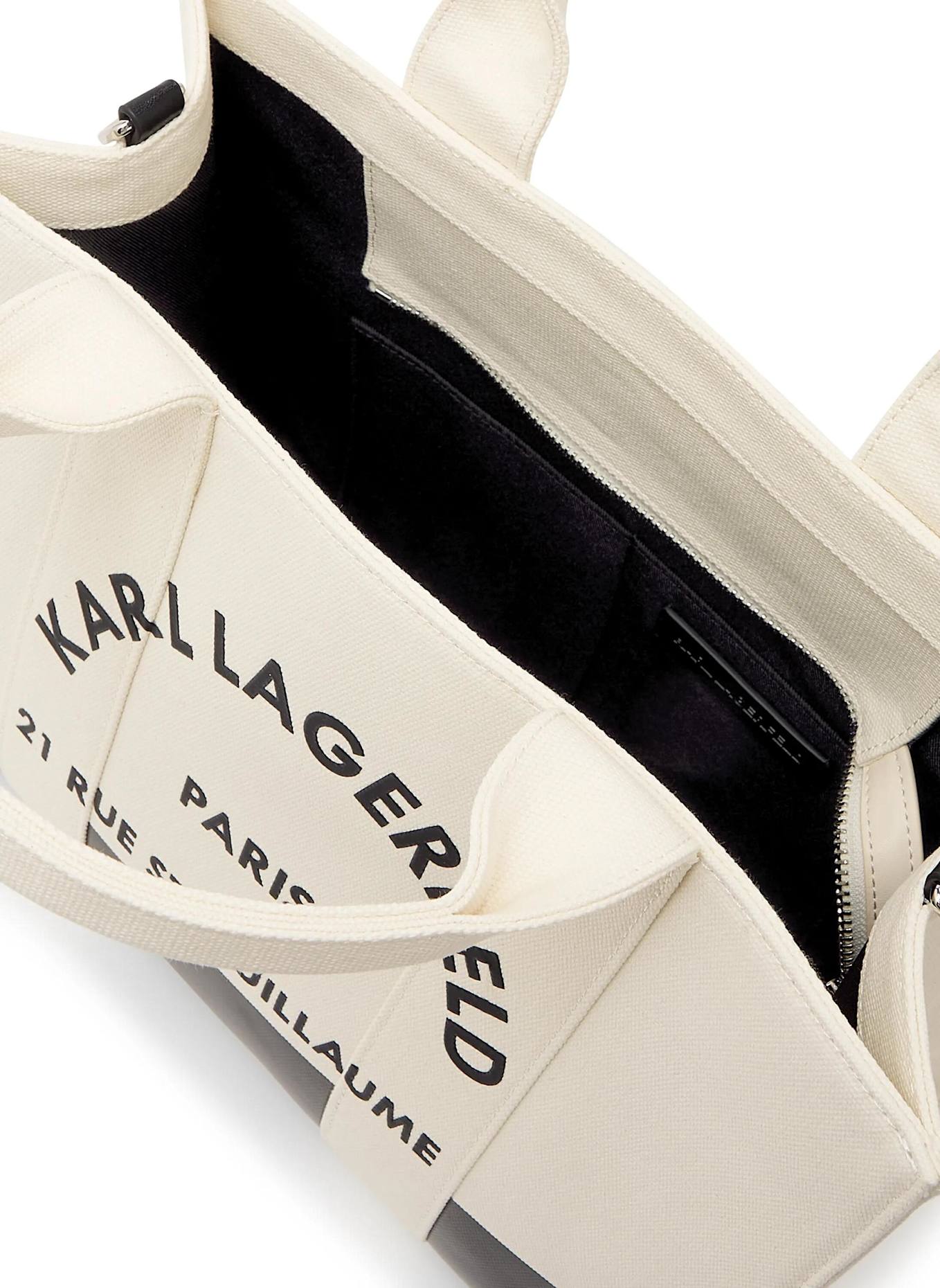 KARL LAGERFELD Shopper: WEISS/ SCHWARZ