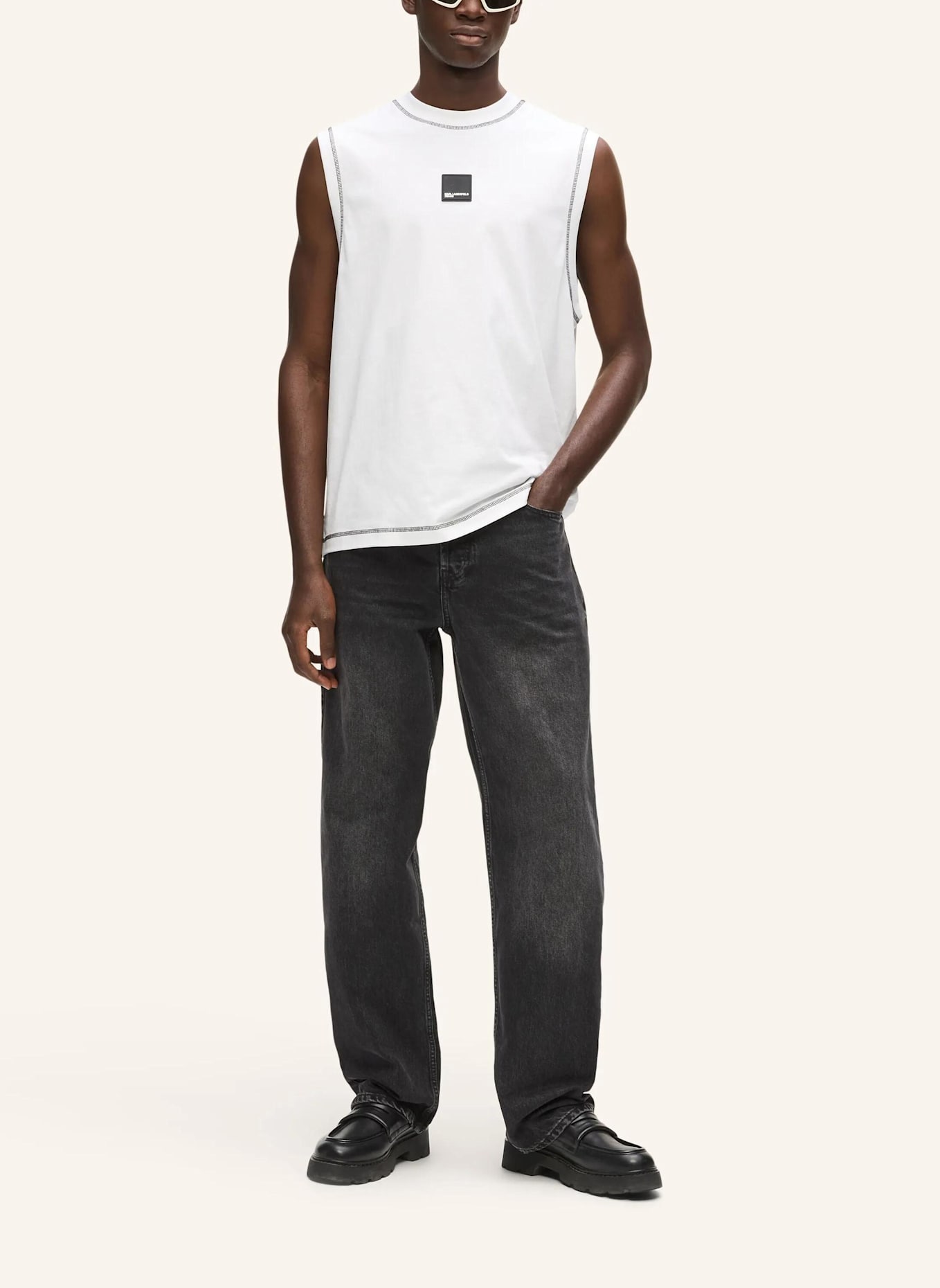 KARL LAGERFELD JEANS Unterhemd: WEISS