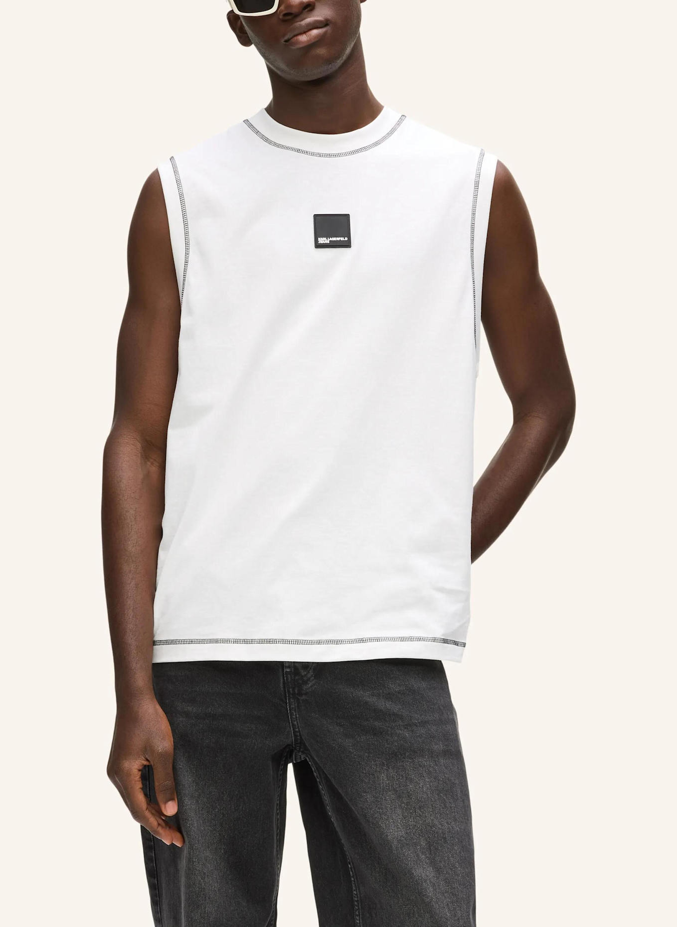 KARL LAGERFELD JEANS Unterhemd: WEISS