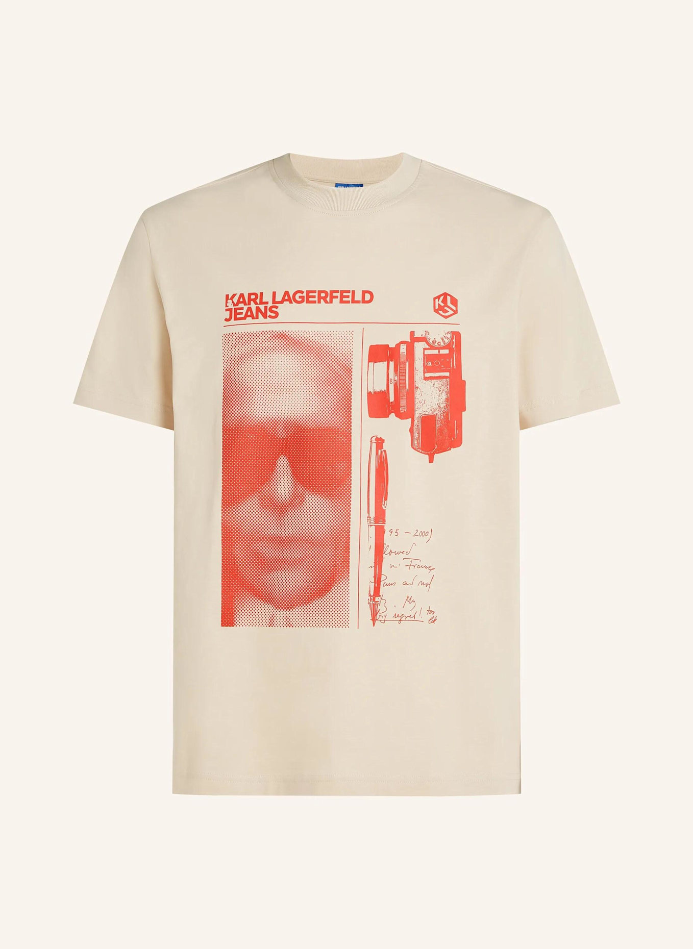 KARL LAGERFELD JEANS T-shirt: BEIGE