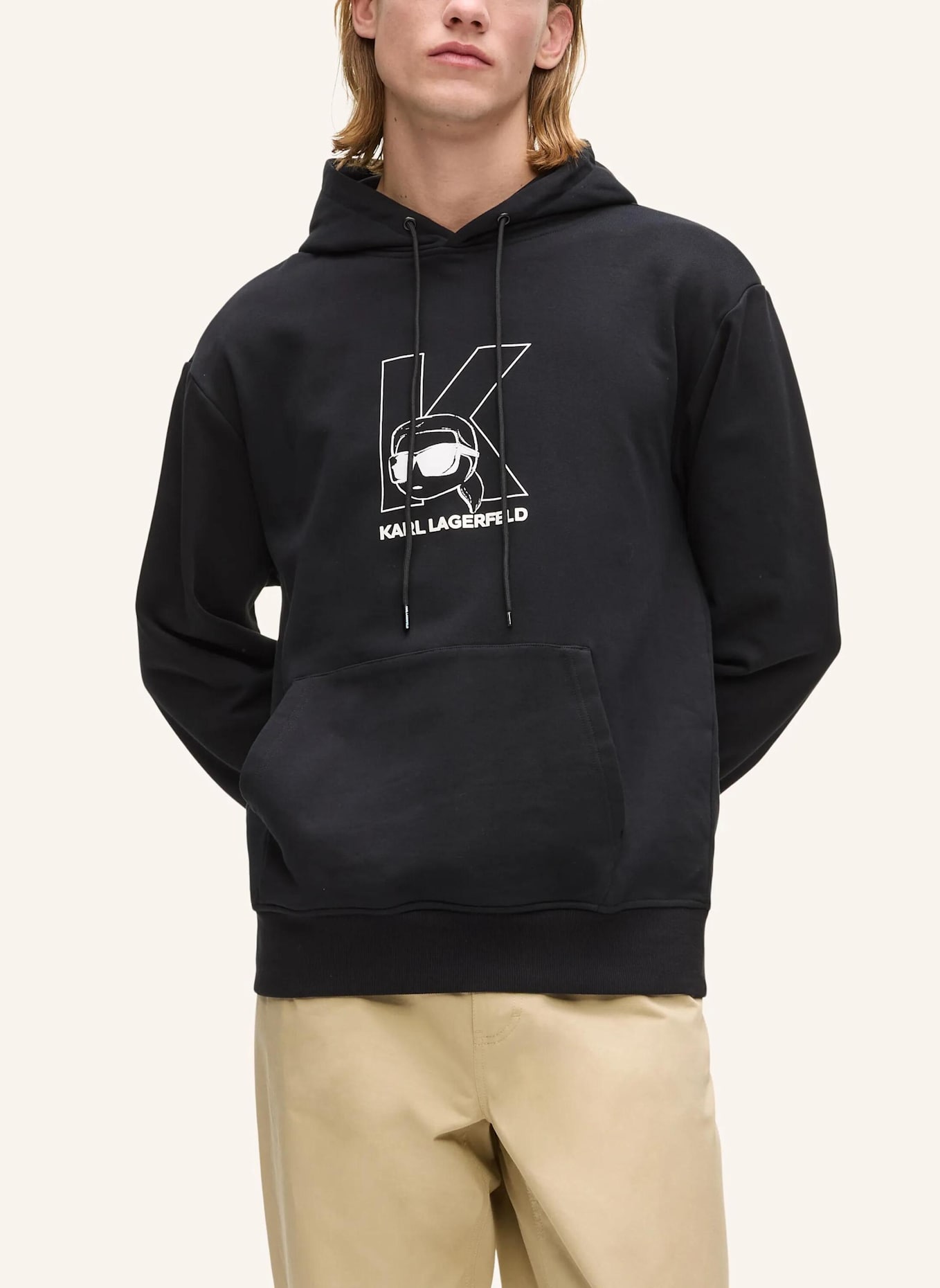 KARL LAGERFELD Hoodie: SCHWARZ