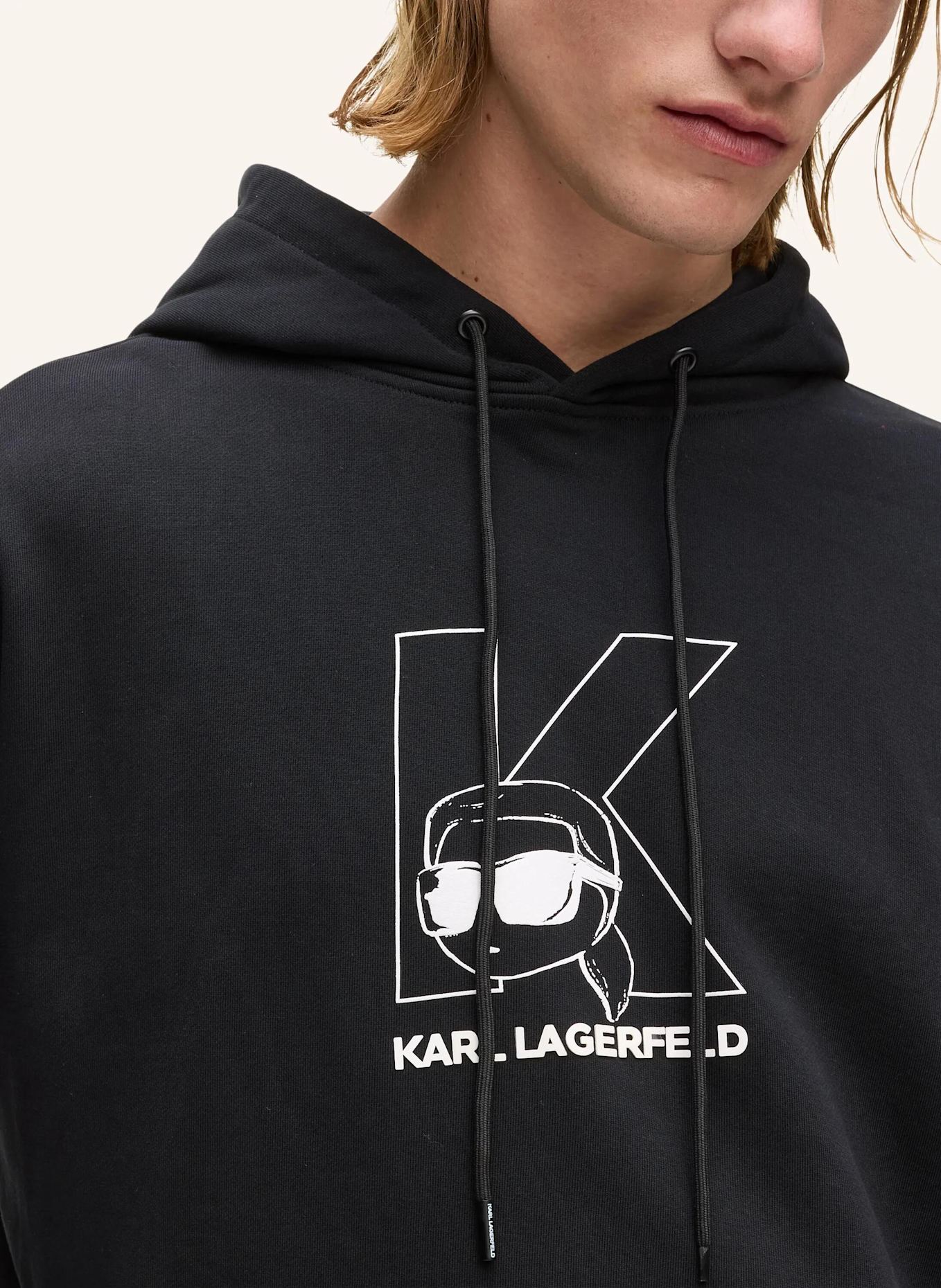 KARL LAGERFELD Hoodie: SCHWARZ