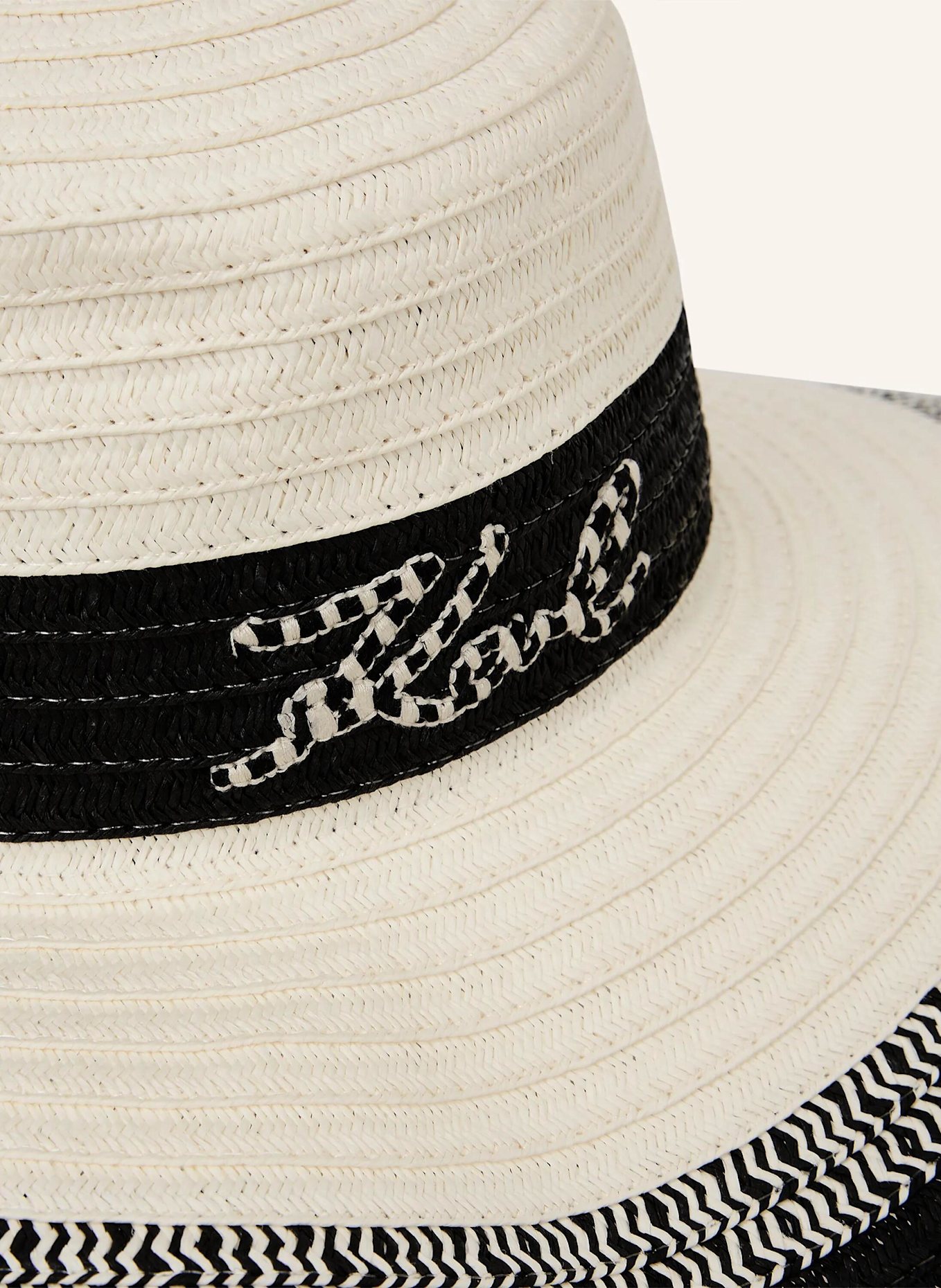 KARL LAGERFELD Hut: WEISS/ SCHWARZ