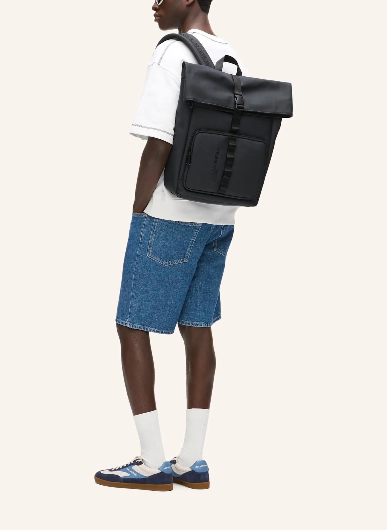 KARL LAGERFELD JEANS Rucksack: DUNKELBLAU
