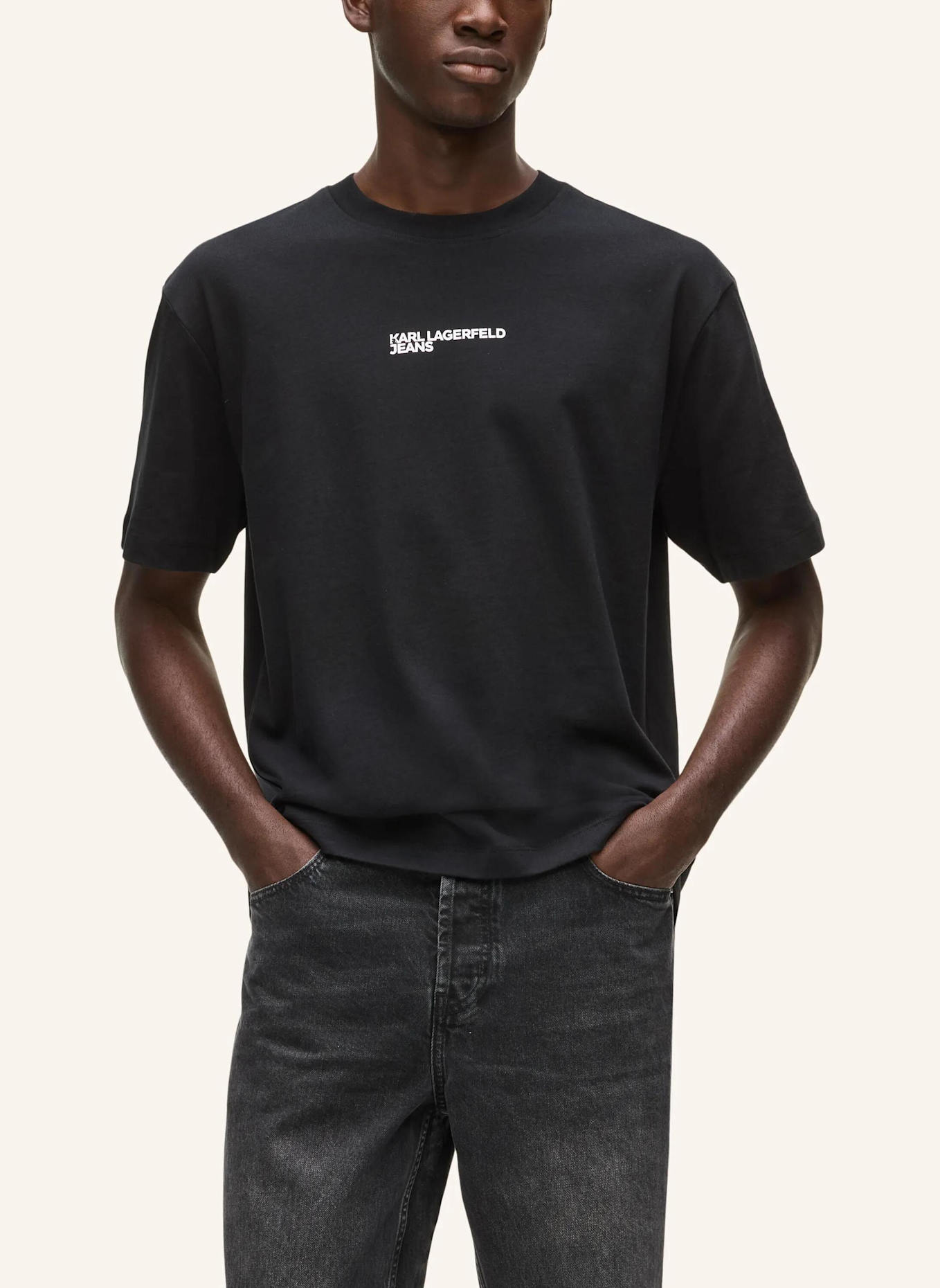 KARL LAGERFELD JEANS T-shirt: SCHWARZ