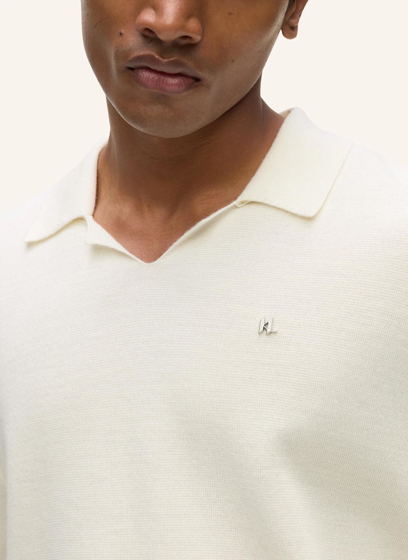 KARL LAGERFELD Poloshirt: BEIGE
