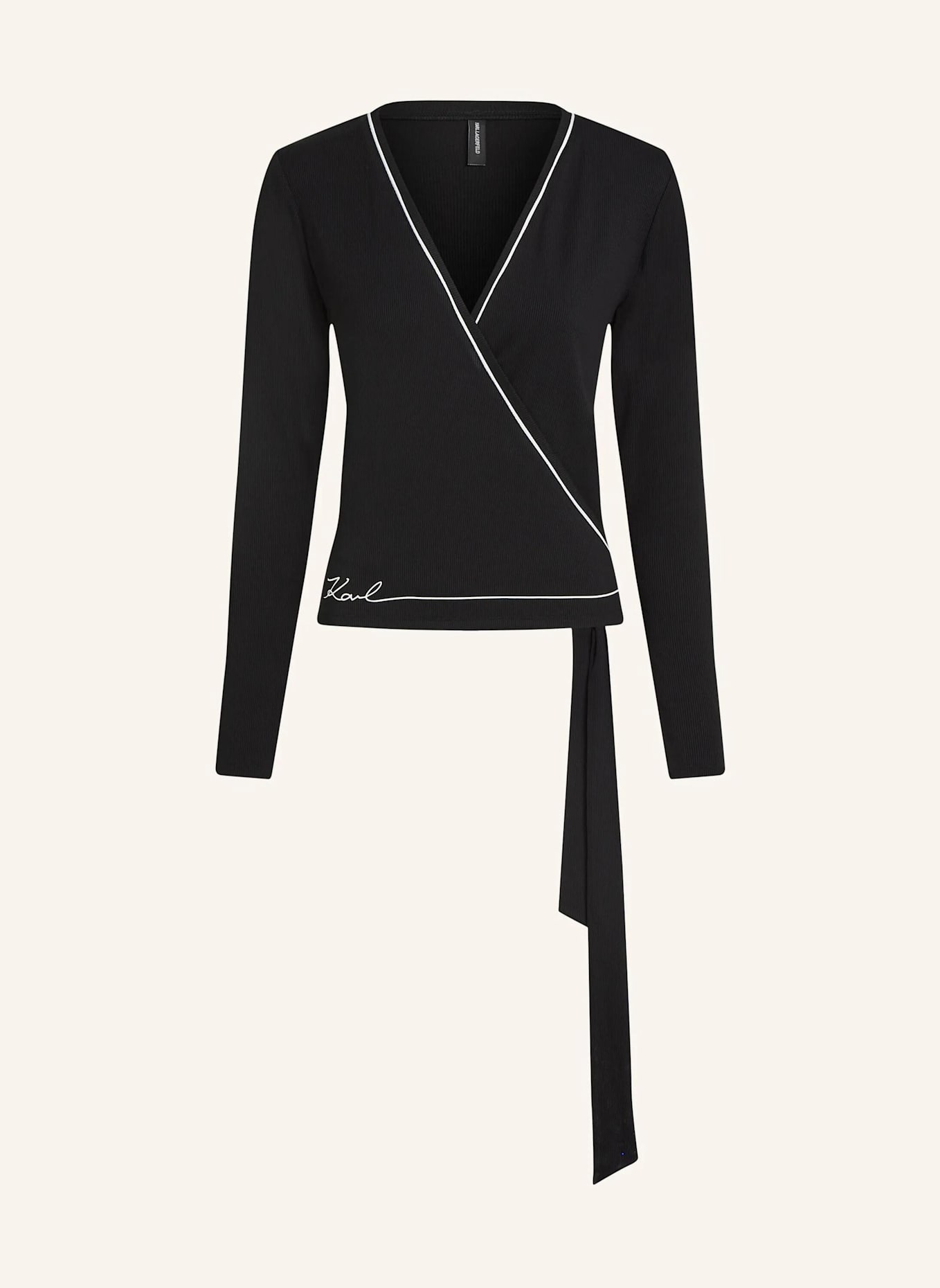 KARL LAGERFELD Top: SCHWARZ