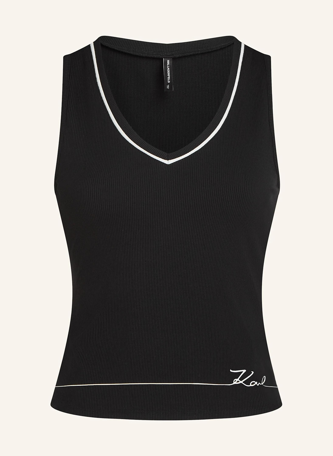 KARL LAGERFELD Top: SCHWARZ