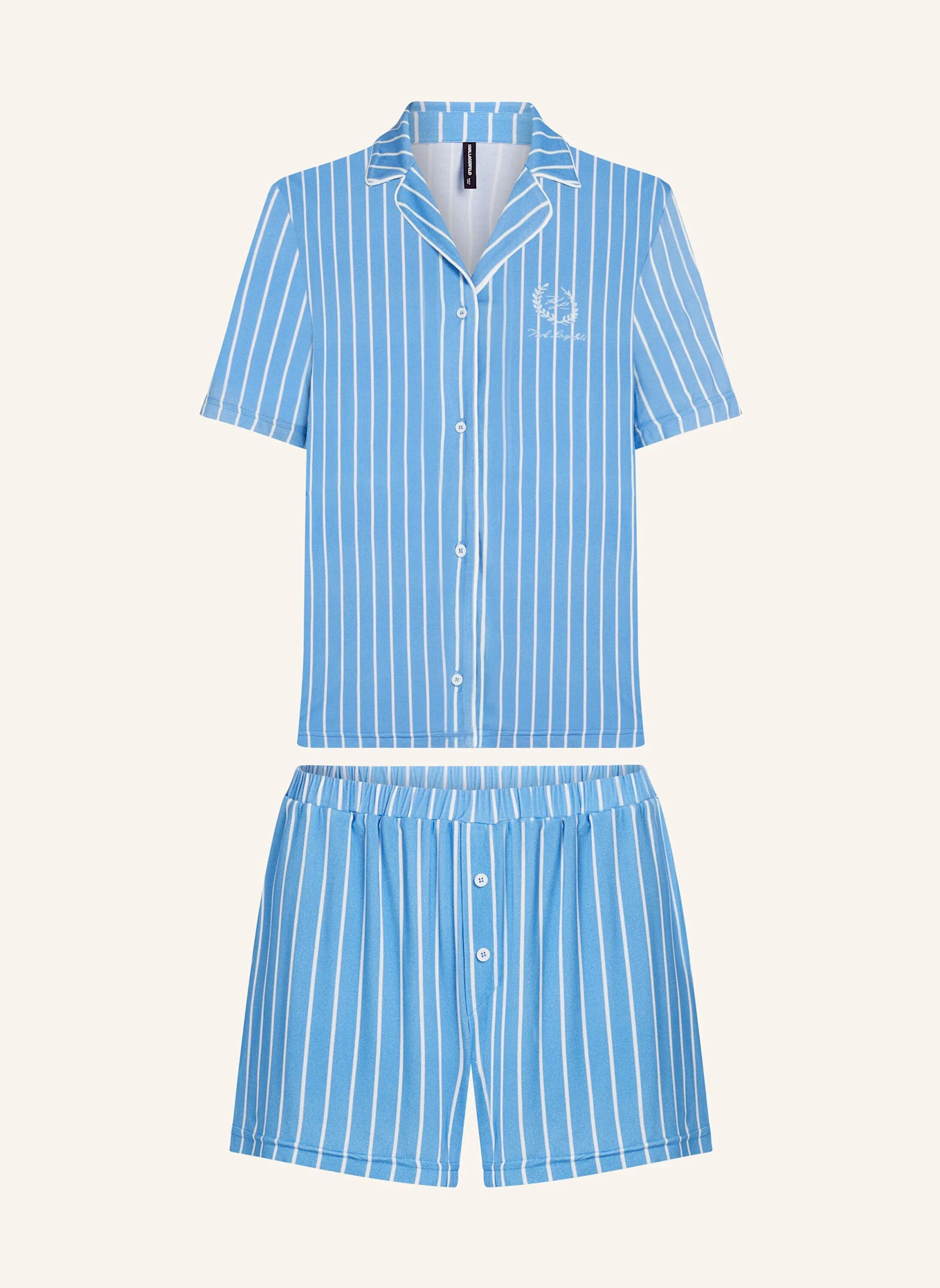 KARL LAGERFELD Nachtwäsche: BLAU/ WEISS