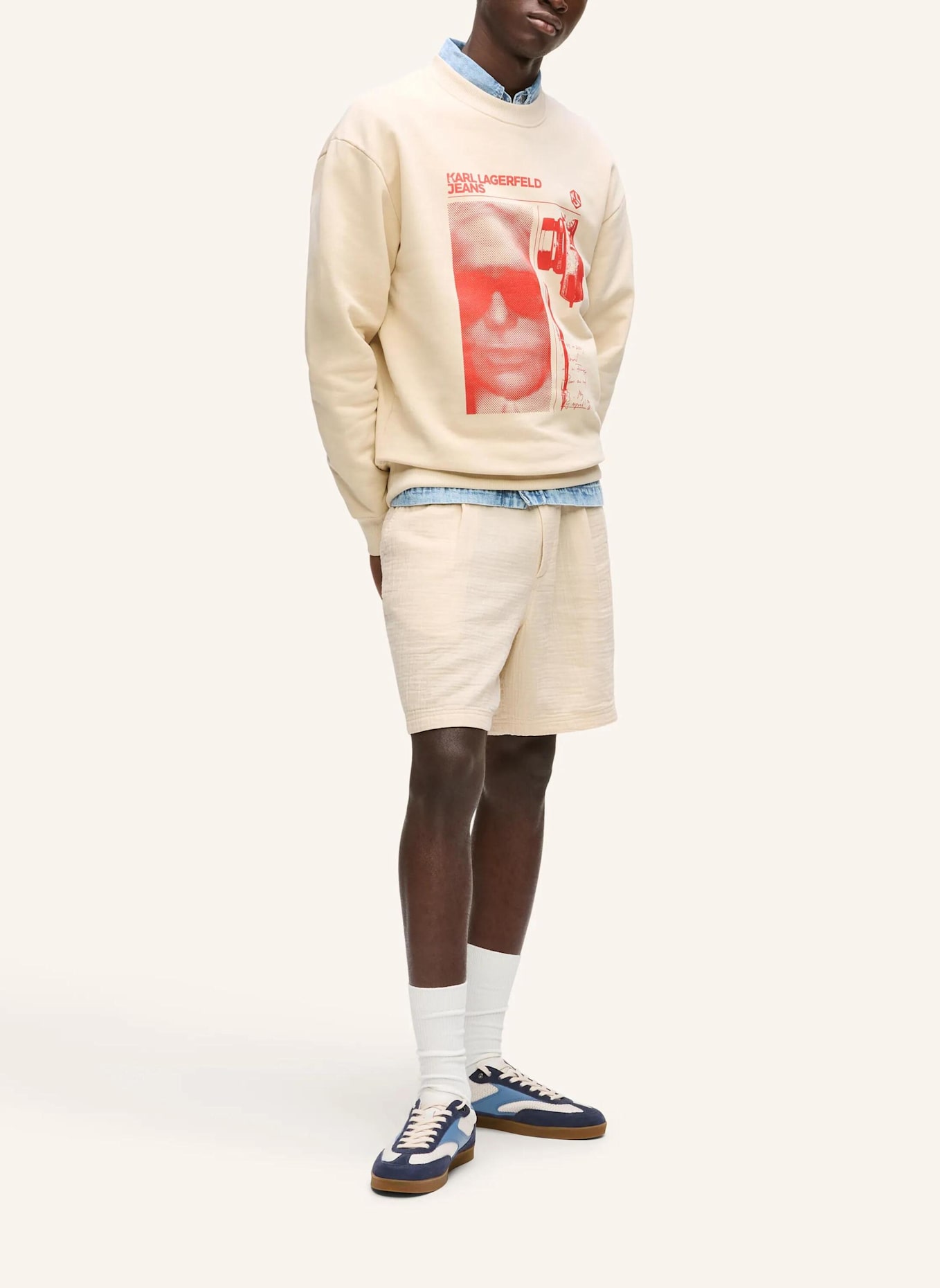 KARL LAGERFELD JEANS Sweatshirt: BEIGE