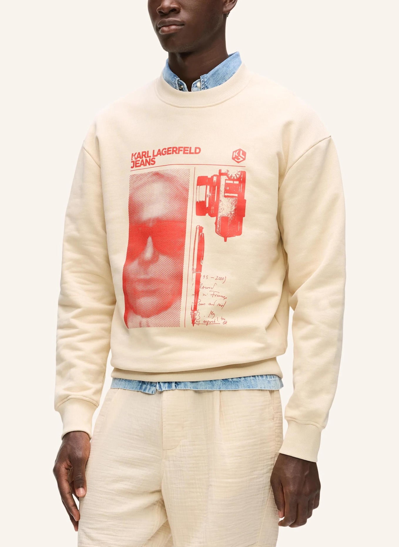 KARL LAGERFELD JEANS Sweatshirt: BEIGE