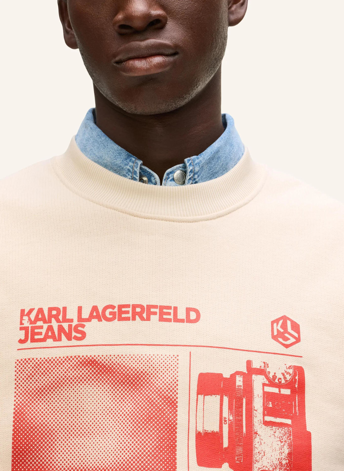 KARL LAGERFELD JEANS Sweatshirt: BEIGE