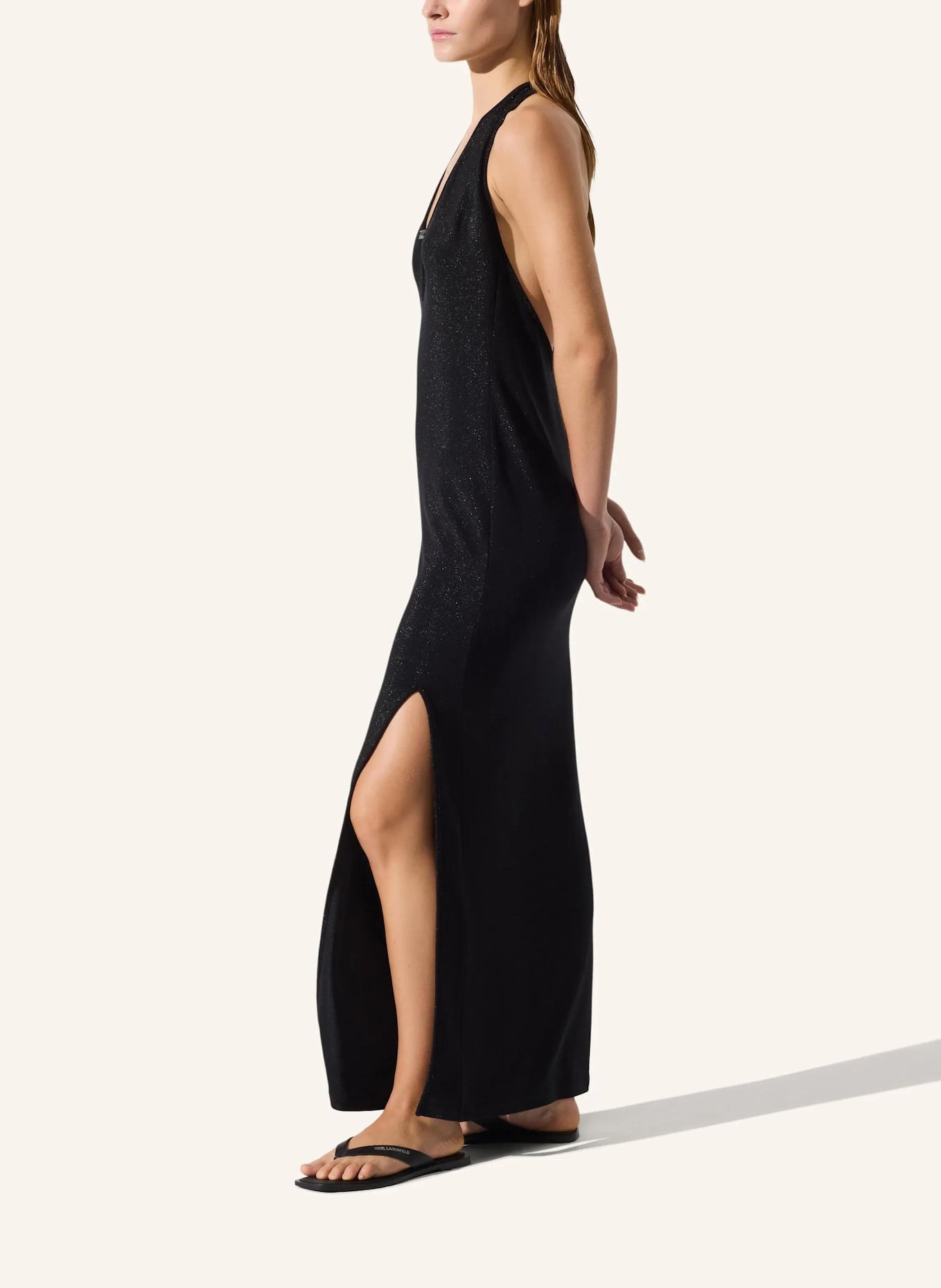 KARL LAGERFELD Strandkleid: SCHWARZ