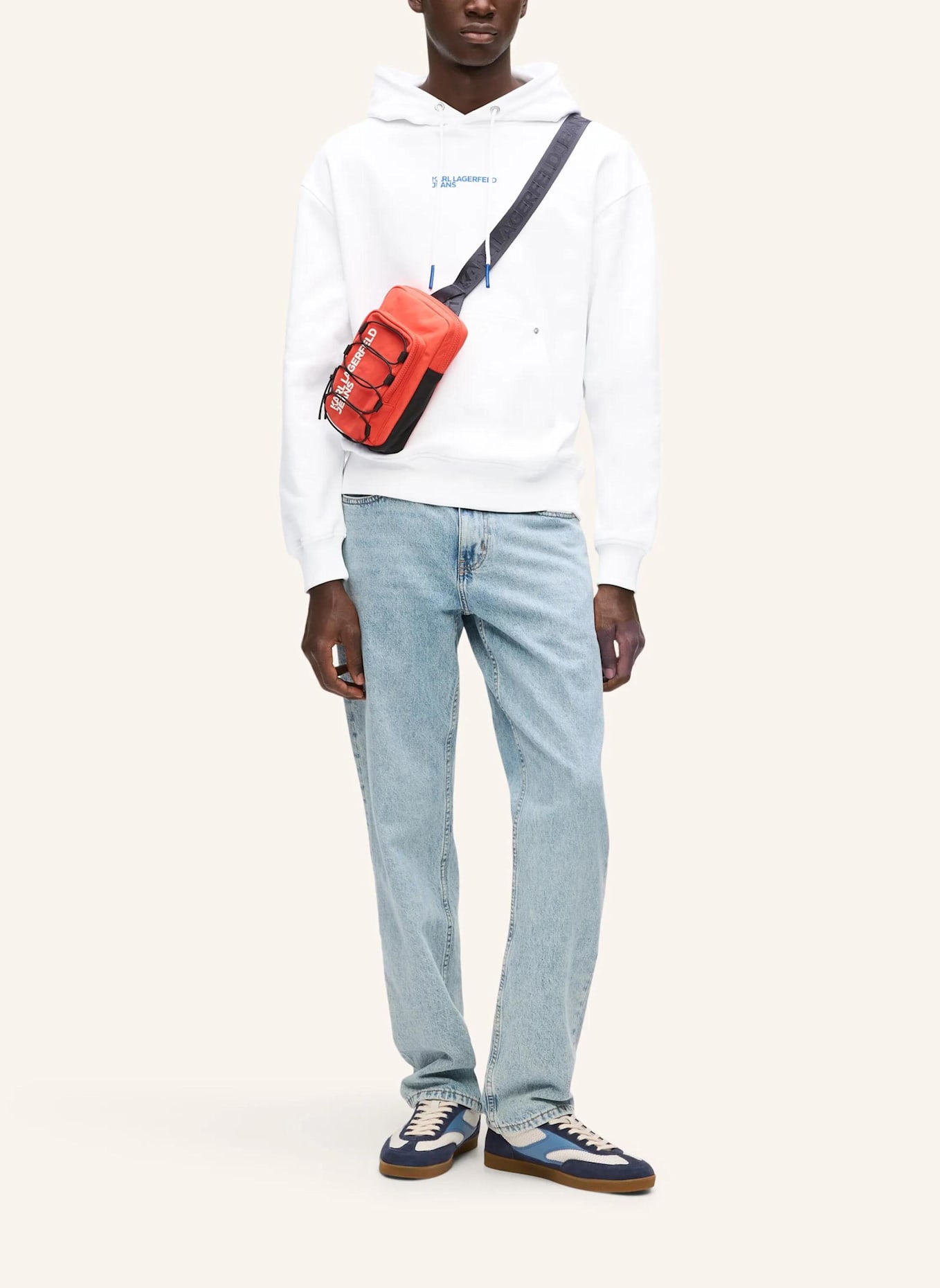 KARL LAGERFELD JEANS Hoodie: WEISS