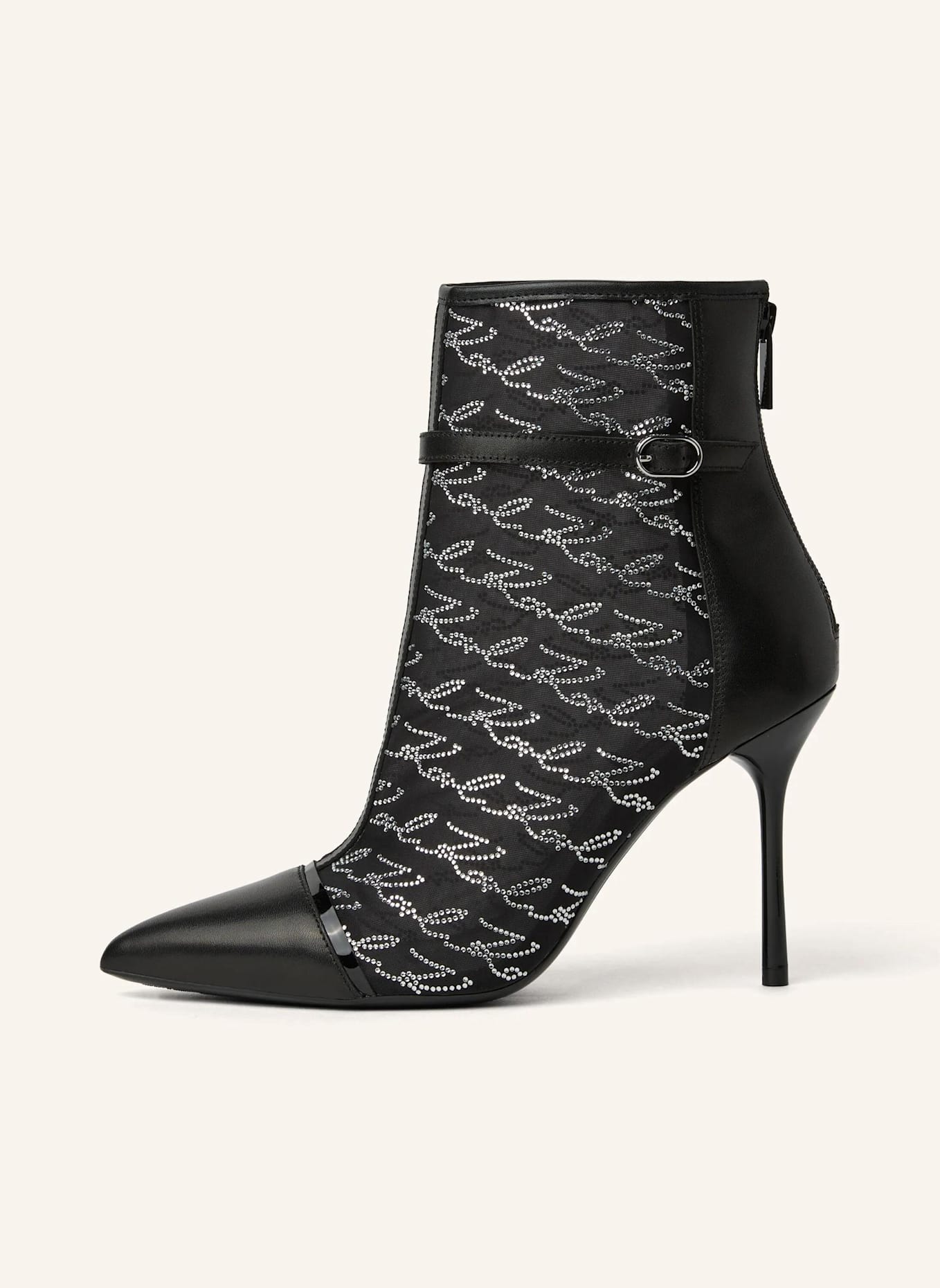 KARL LAGERFELD Stiefel: SCHWARZ/ SILBER