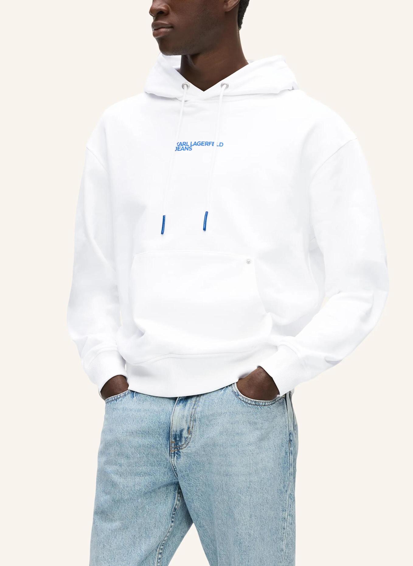 KARL LAGERFELD JEANS Hoodie: WEISS