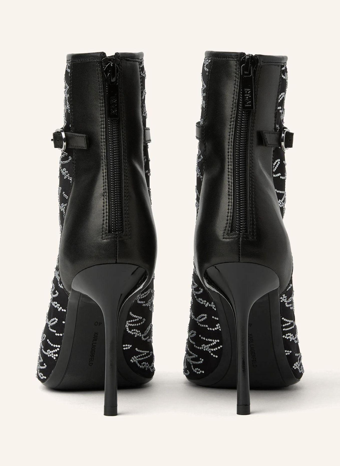 KARL LAGERFELD Stiefel: SCHWARZ / SILBER