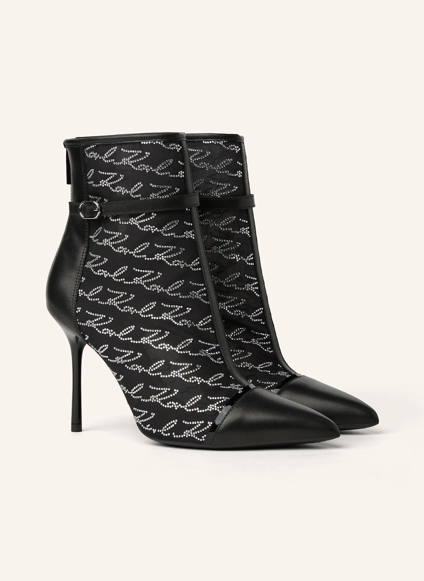 KARL LAGERFELD Stiefel: SCHWARZ / SILBER