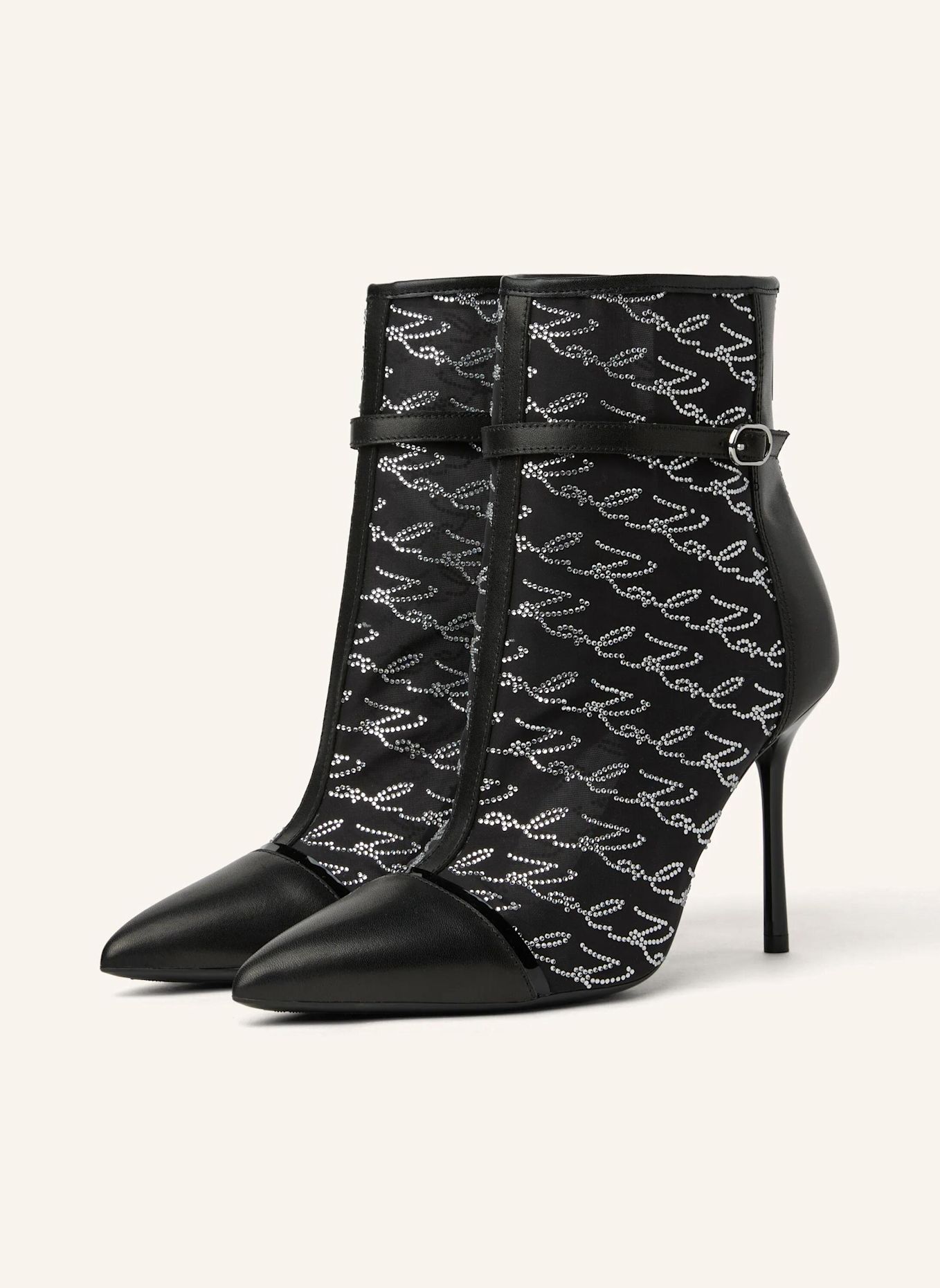 KARL LAGERFELD Stiefel: SCHWARZ / SILBER