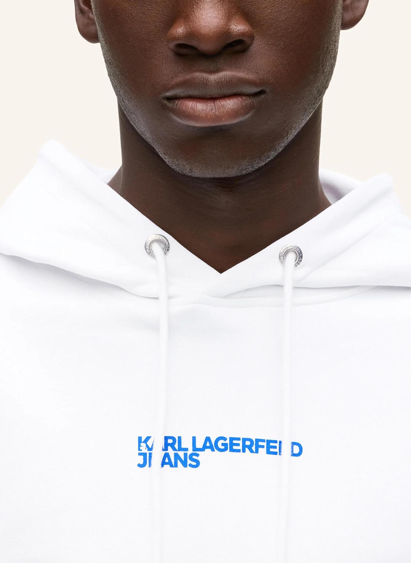 KARL LAGERFELD JEANS Hoodie: WEISS