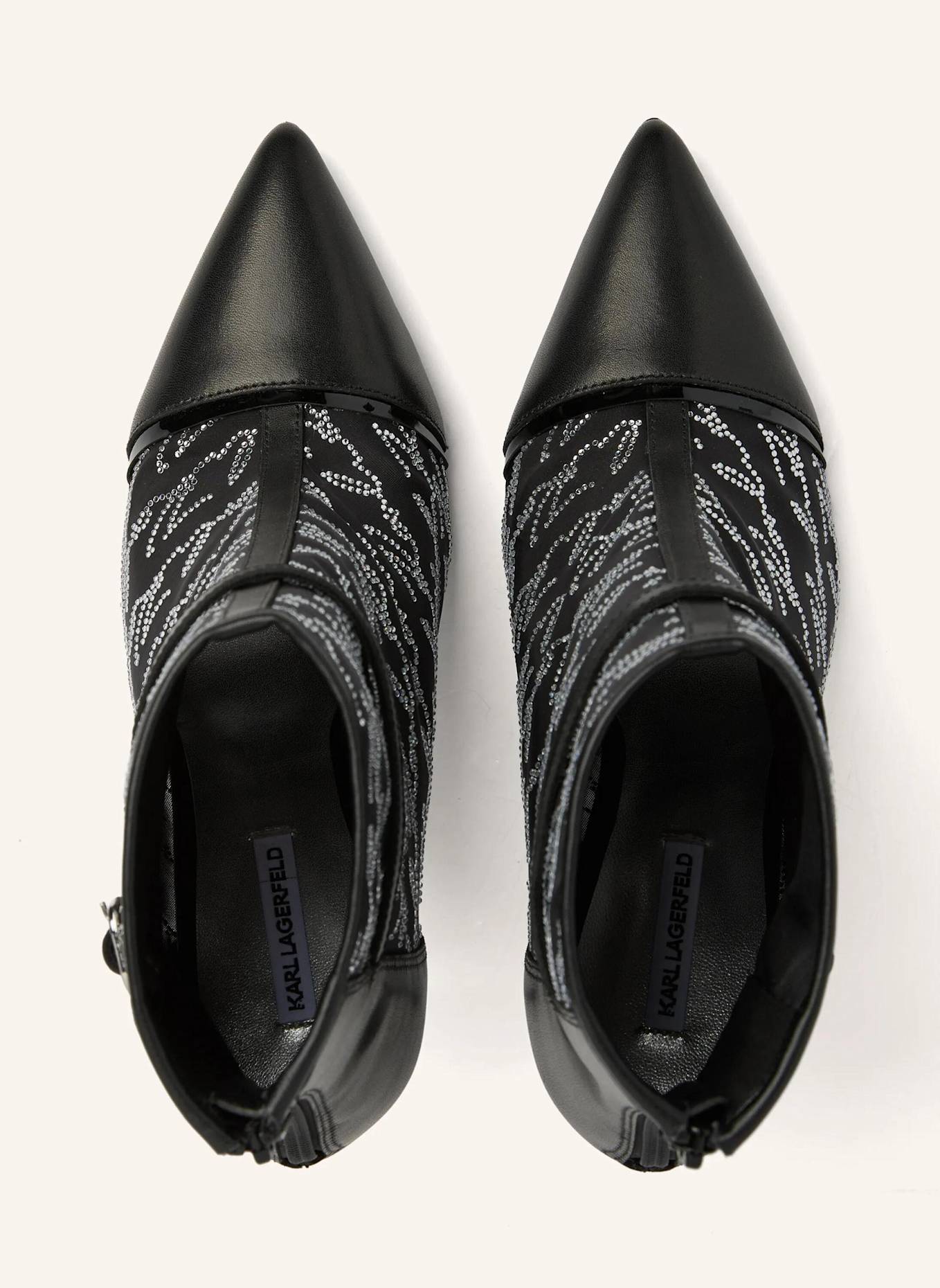 KARL LAGERFELD Stiefel: SCHWARZ/ SILBER