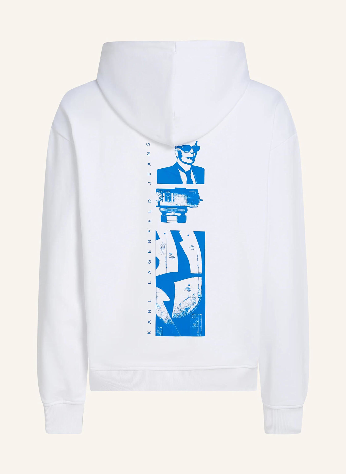 KARL LAGERFELD JEANS Hoodie: WEISS