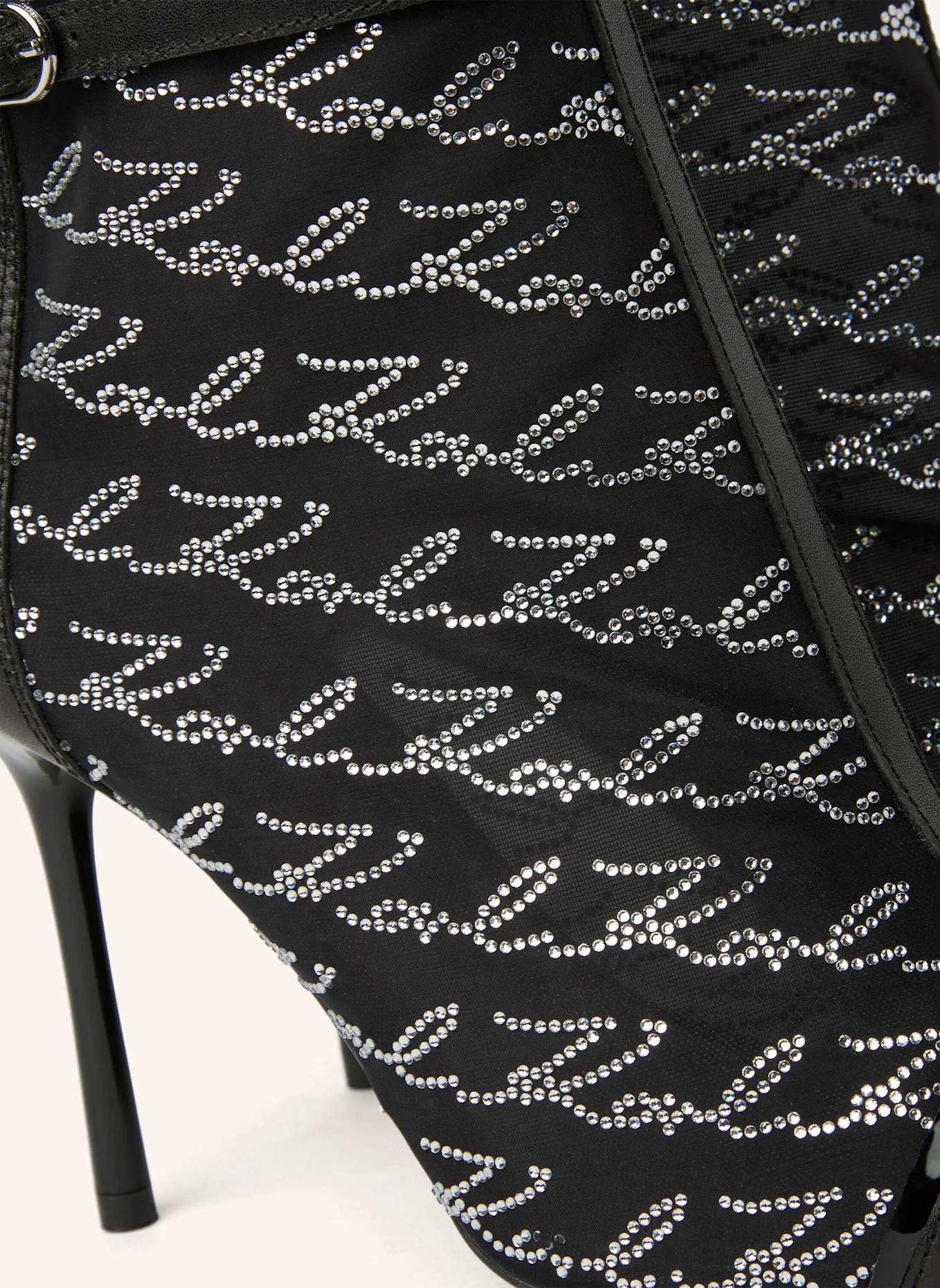 KARL LAGERFELD Stiefel: SCHWARZ/ SILBER