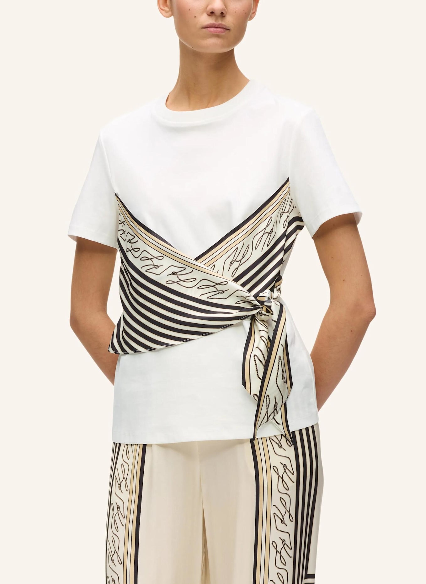 KARL LAGERFELD T-shirt: BEIGE