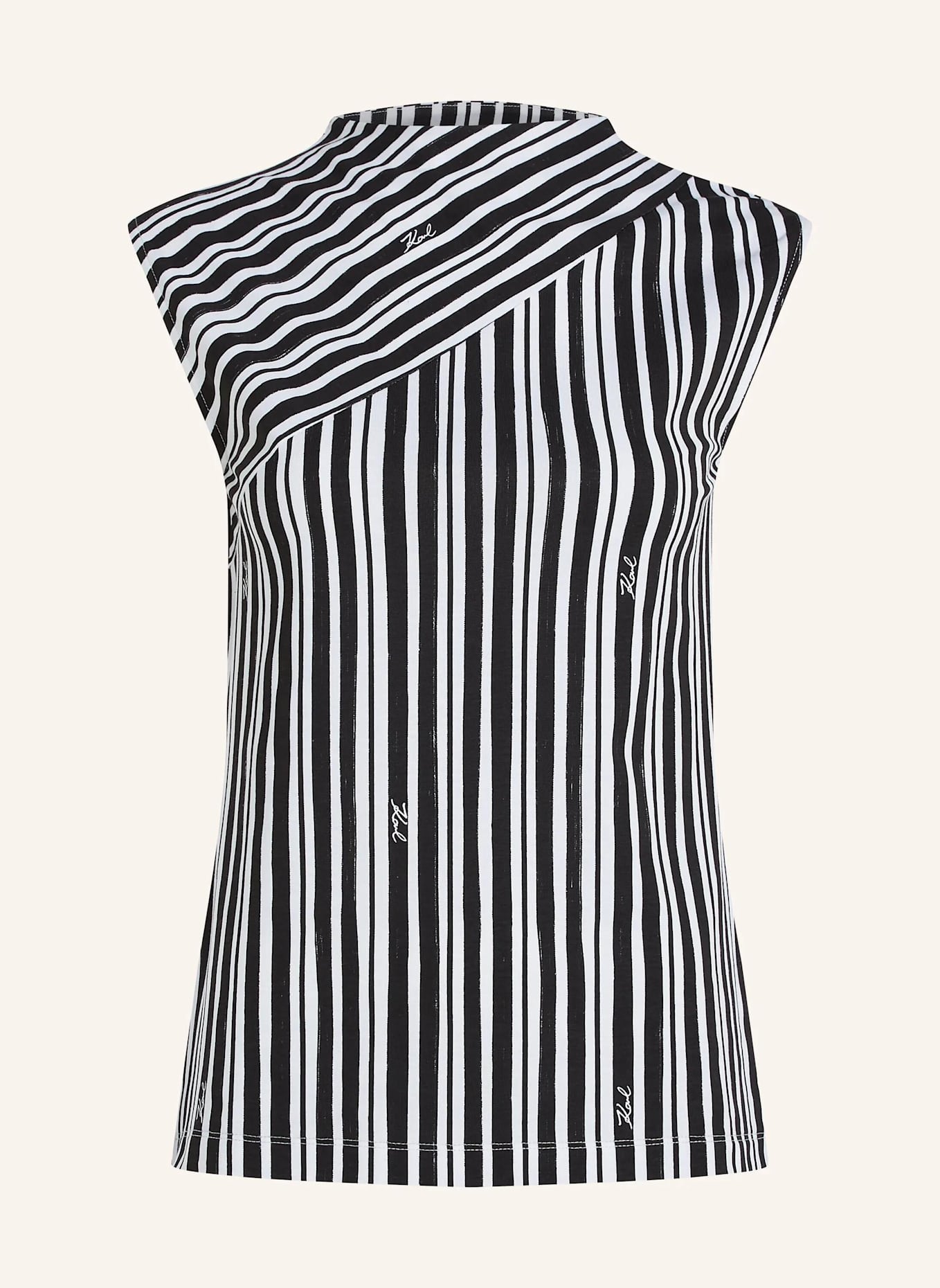 KARL LAGERFELD T-shirt: WEISS/ SCHWARZ