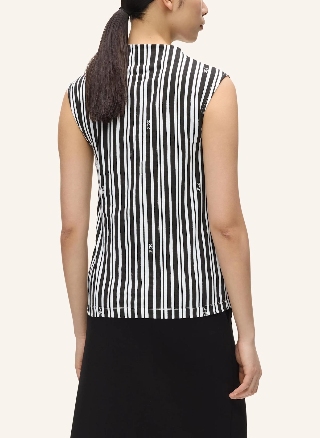 KARL LAGERFELD T-shirt: WEISS/ SCHWARZ